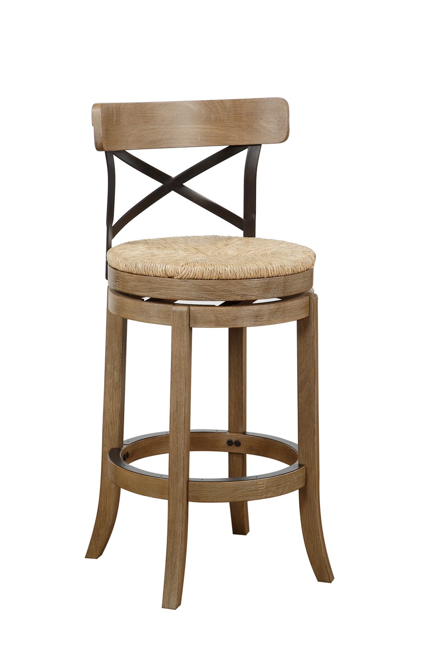 Boraam Myrtle Wheat Wire Brush 29 Inch Swivel Bar Stool