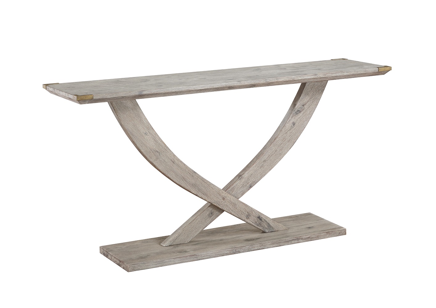 Boraam Montana Light Barnwood Wire Brush Console Table