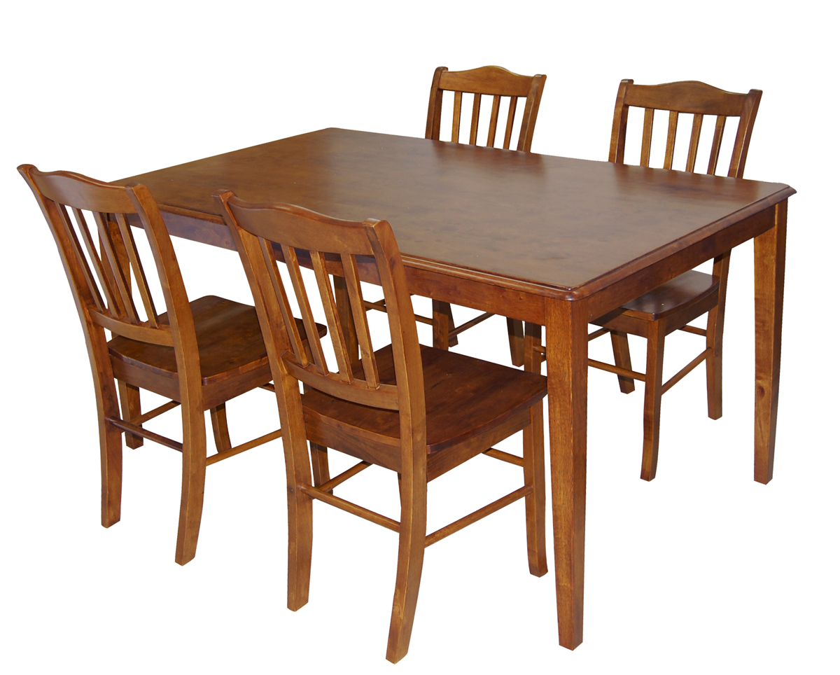 Boraam Shaker Walnut 5pc Dining Set
