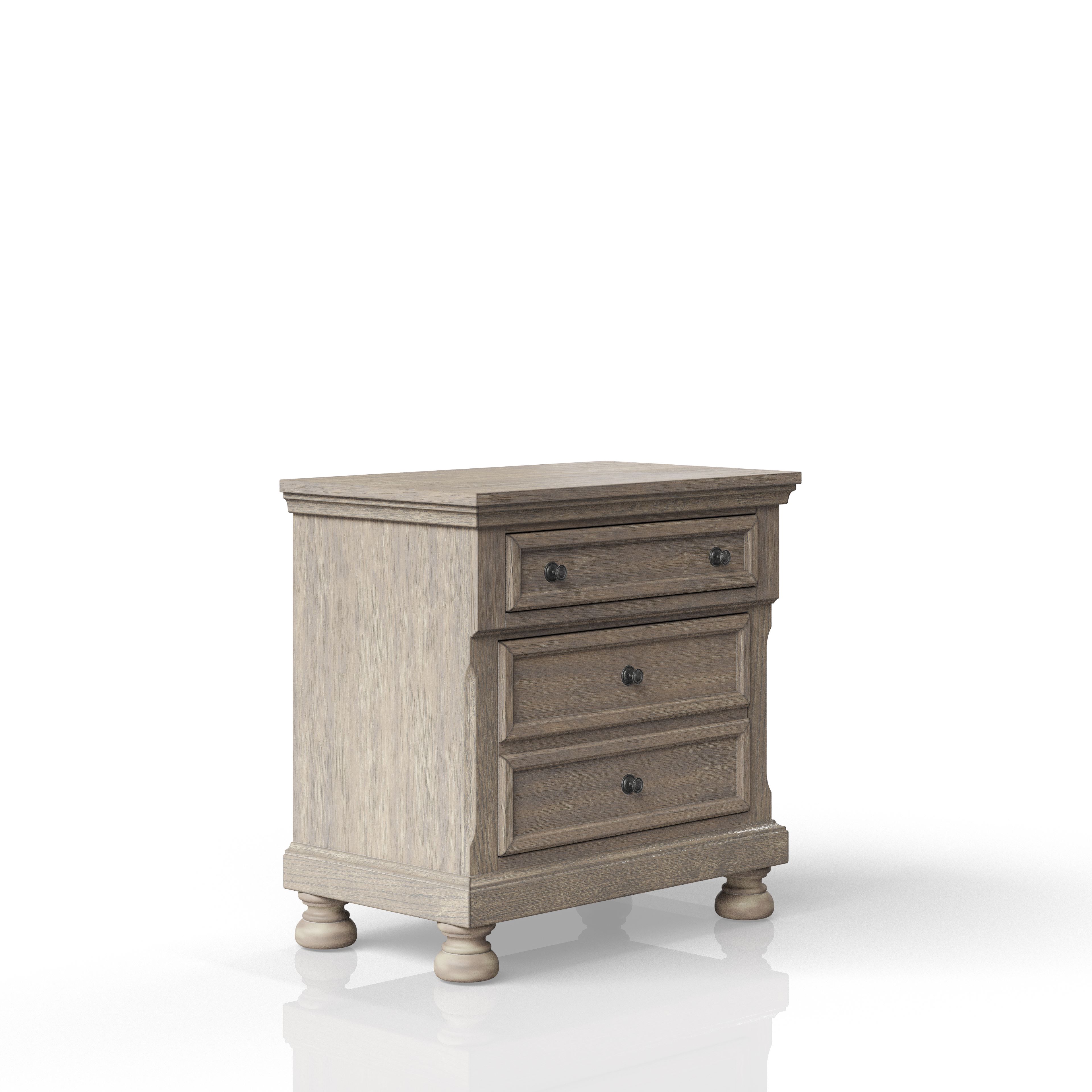Bernold Living Prescott Taupe Grey Nightstand
