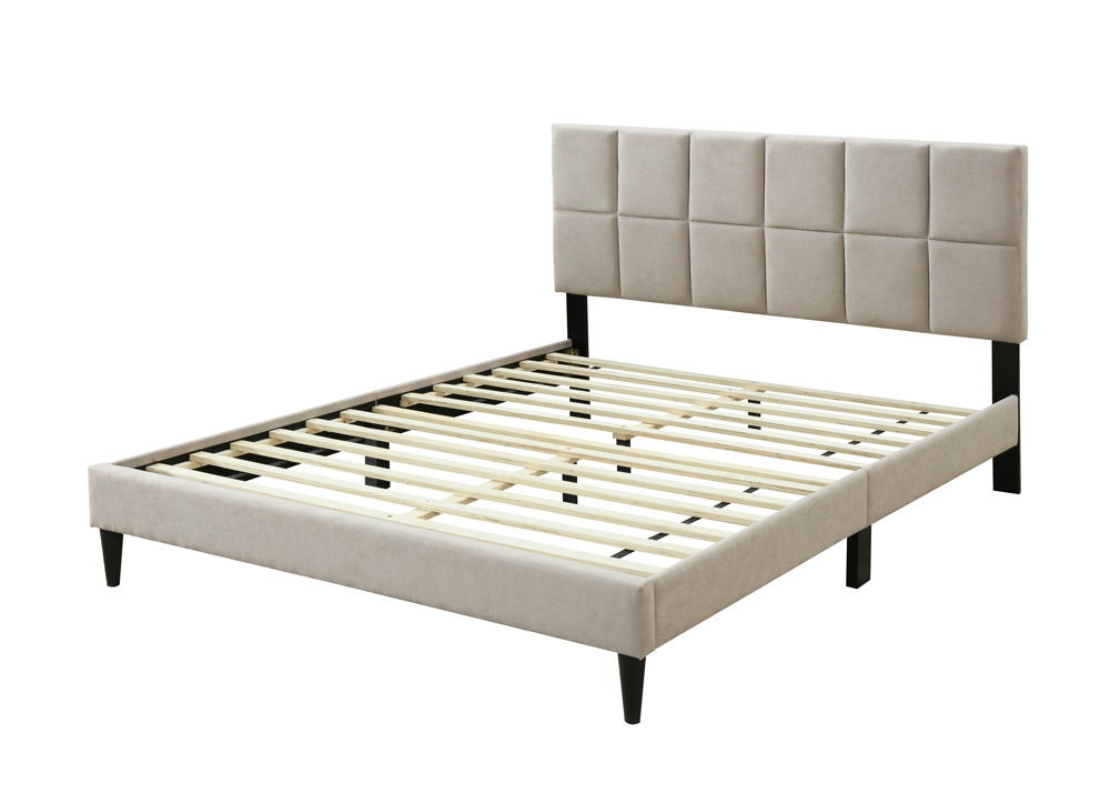 Bernold Living Amelia White Upholstered Twin Bed With USB Port