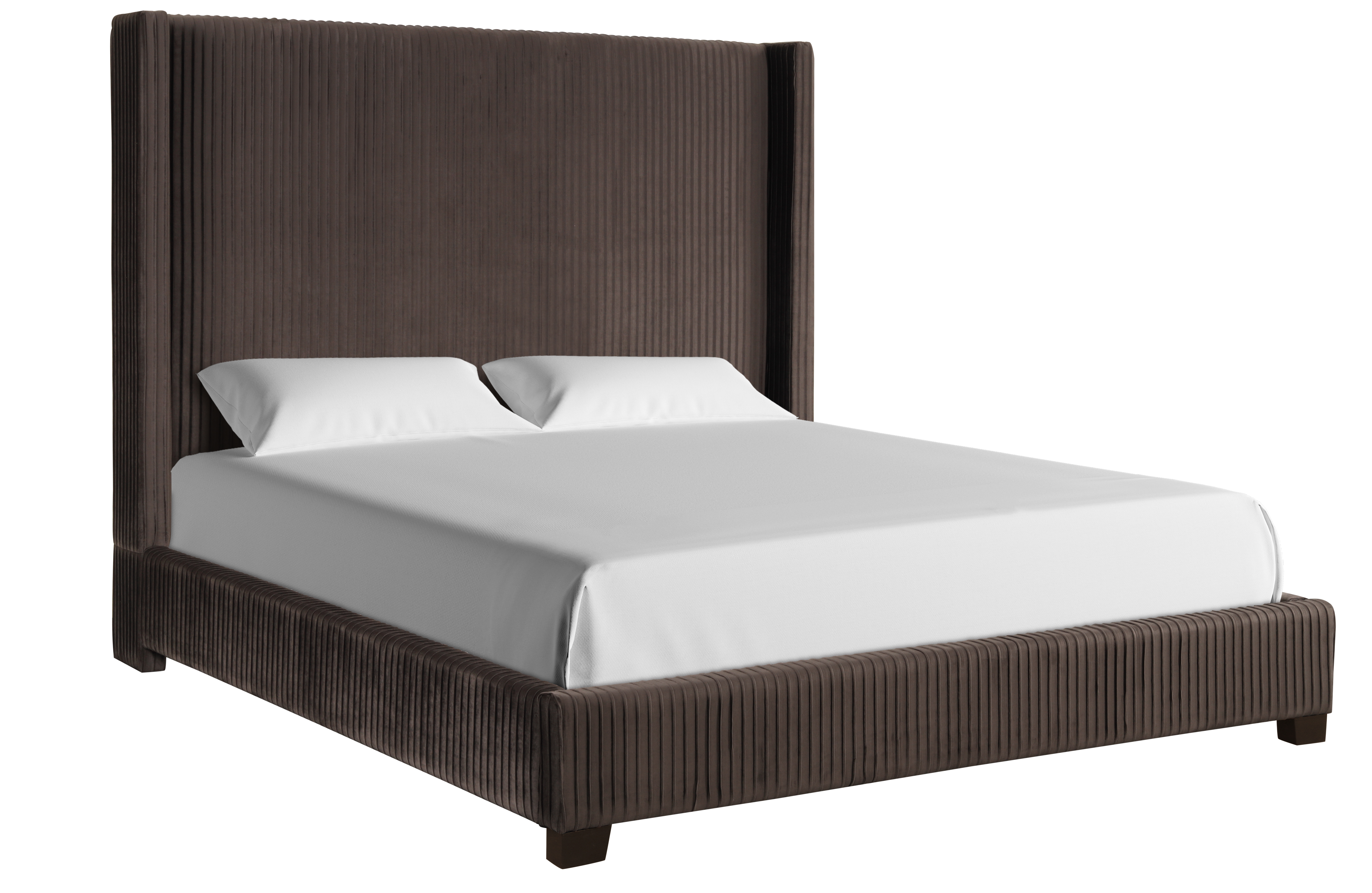 Bernold Living Milo Brown Upholstered King Bed