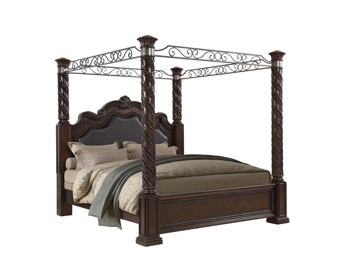 Bernold Living Coventry Mahogany Queen Canopy Bed