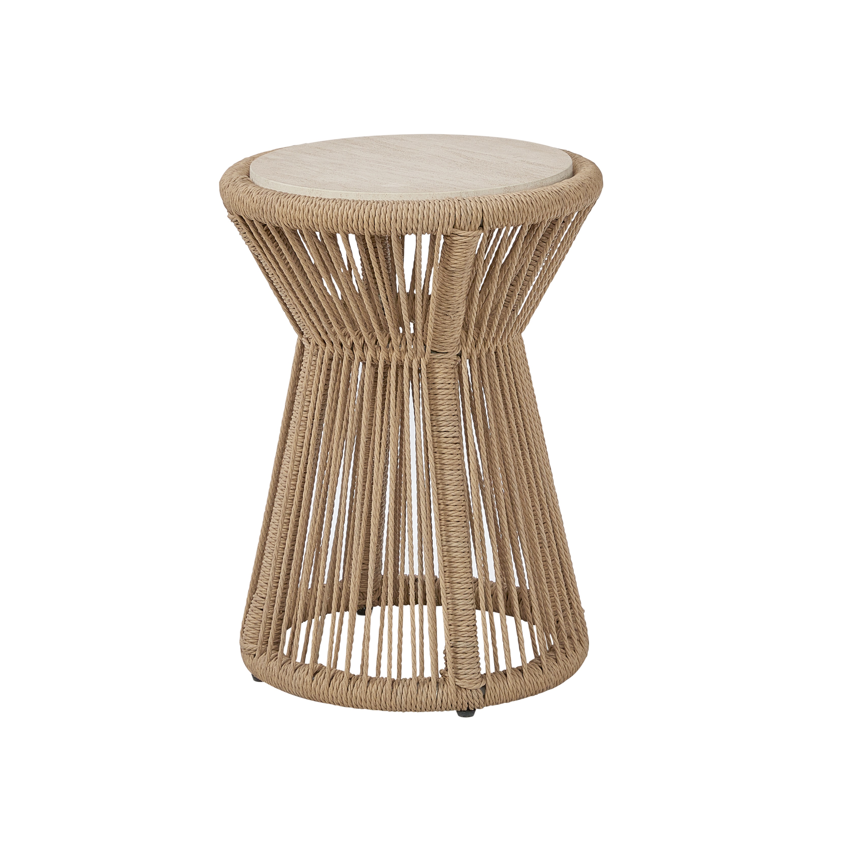 Bernold Living Elements Vanilla Rope Spot Table BRND-3062-013 Bernold Living Elements Vanilla Rope Spot Table BRND-3062-013