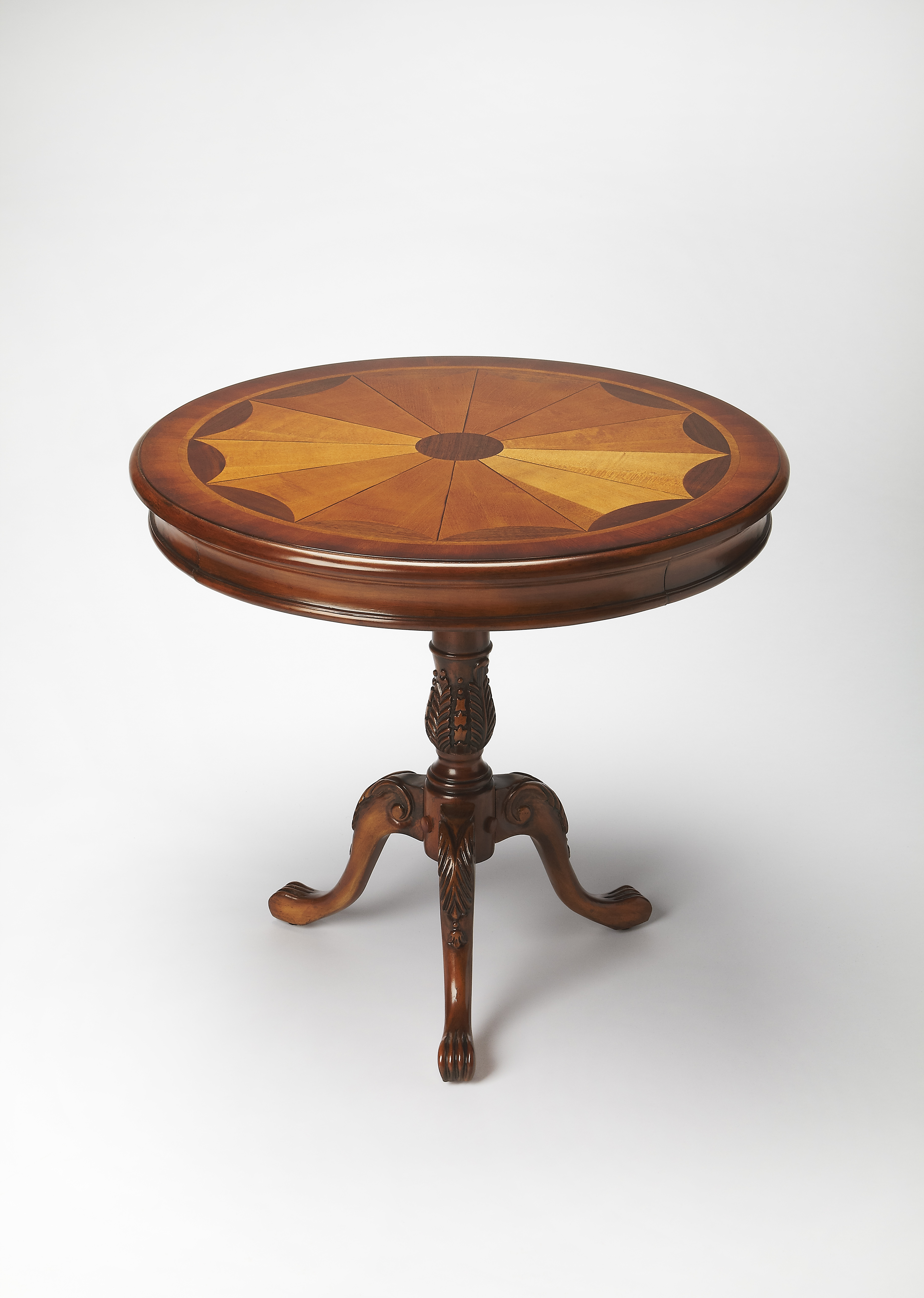 Butler Specialty Heritage Brown Pedestal Foyer Table