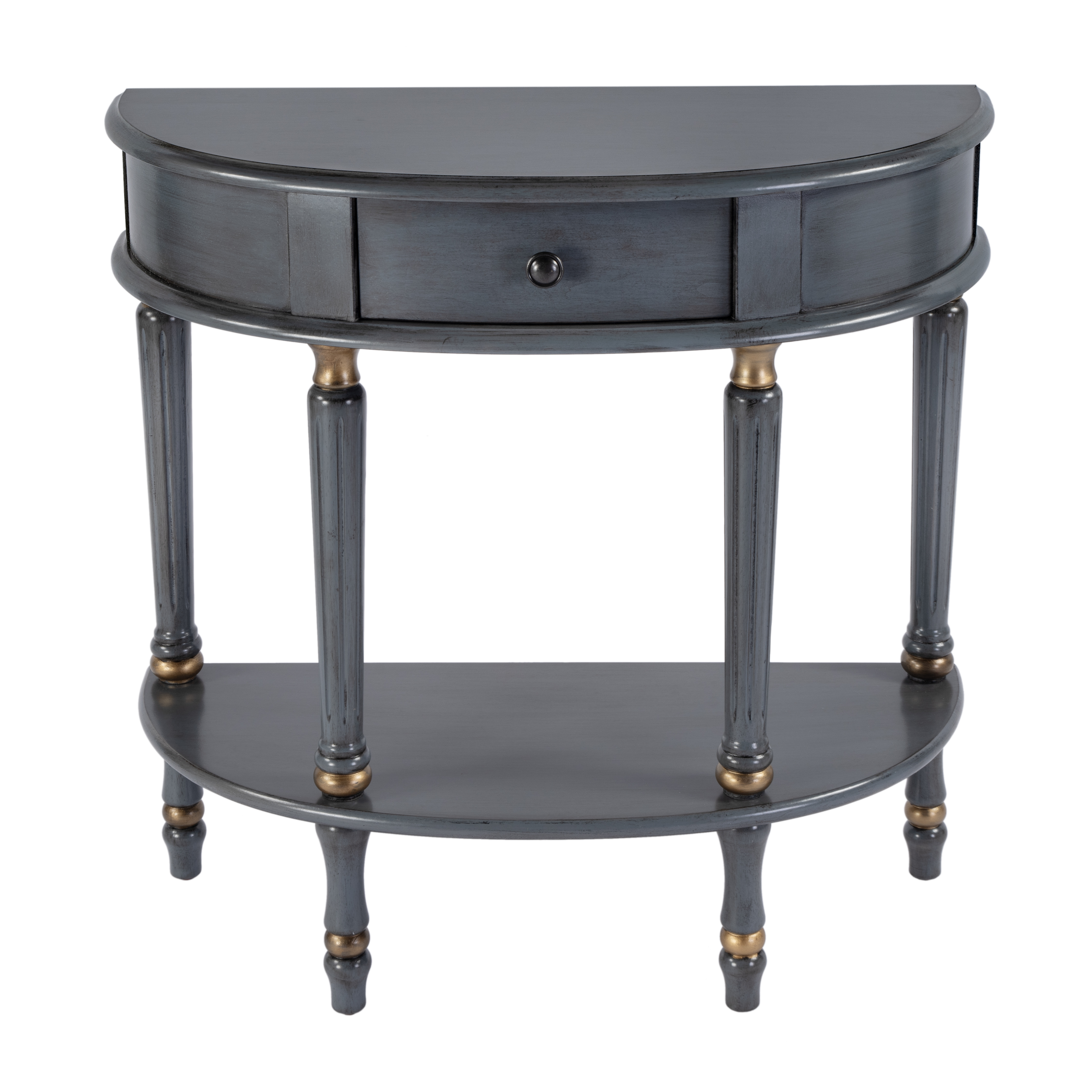 Butler Specialty Mozart Pastel Blue 1 Drawer Console Table with Lower Open ...