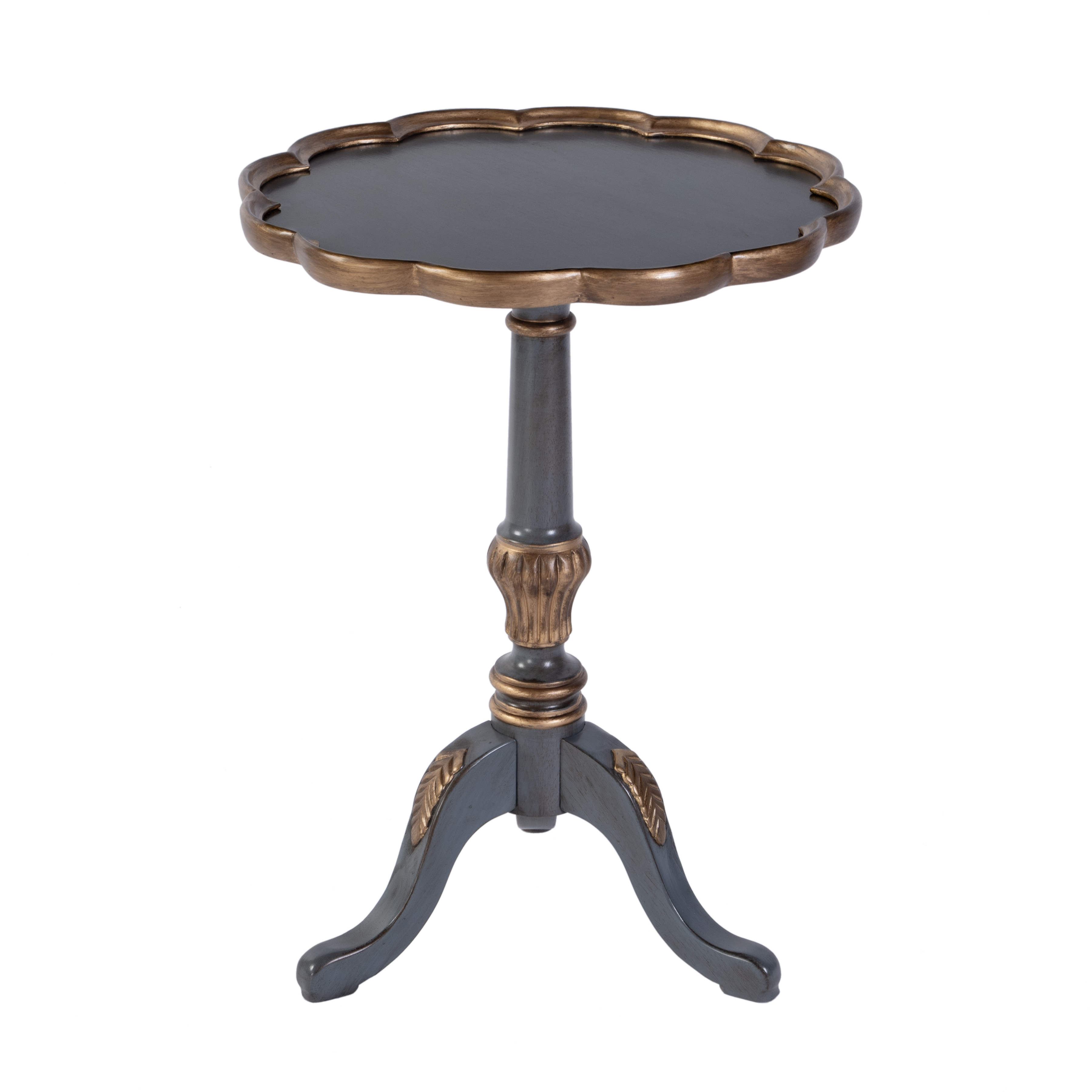 Butler Specialty Dansby Pastel Blue Round Pedestal Side Table
