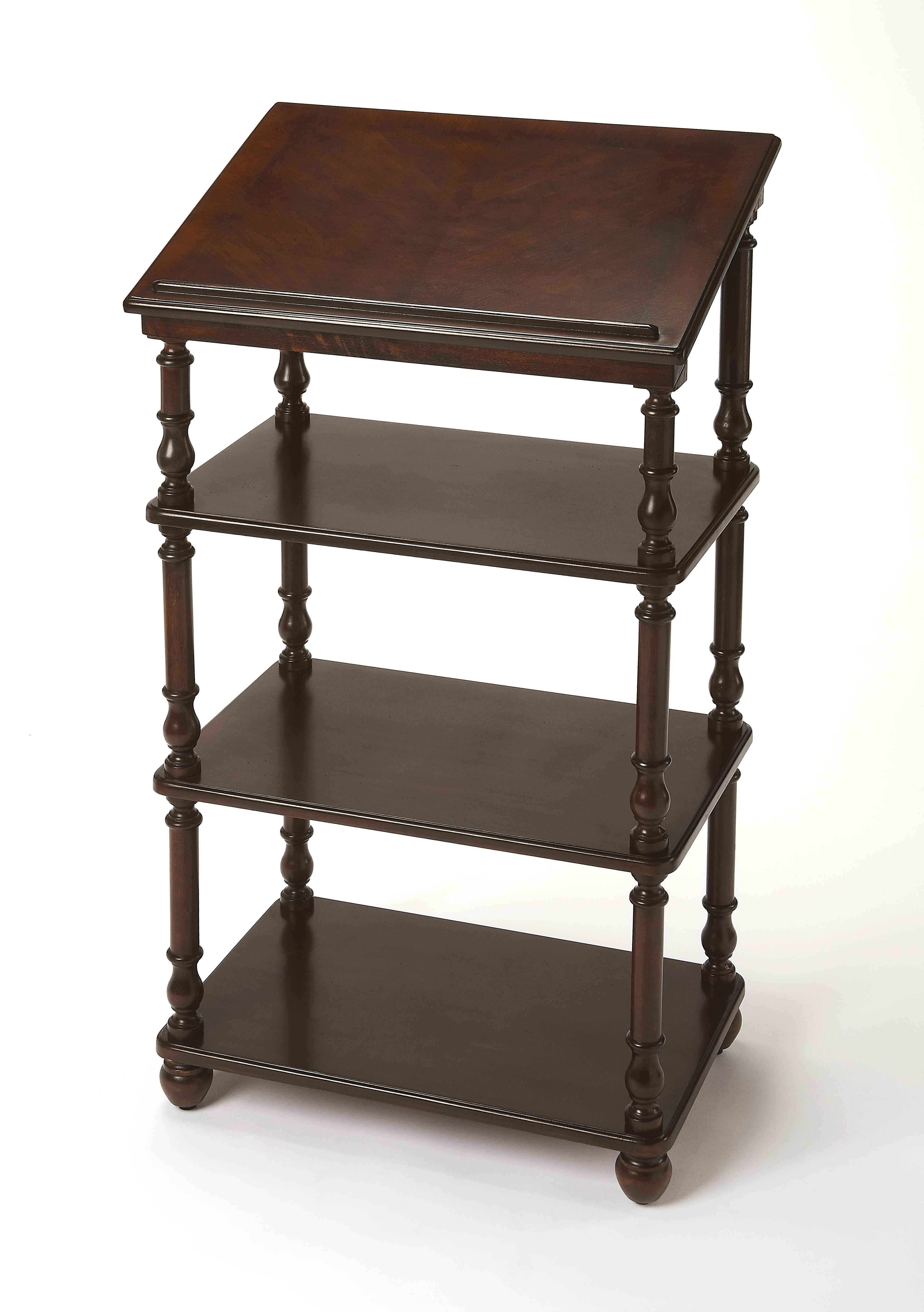 Butler Specialty Alden Dark Brown Library 4 Tier Stand