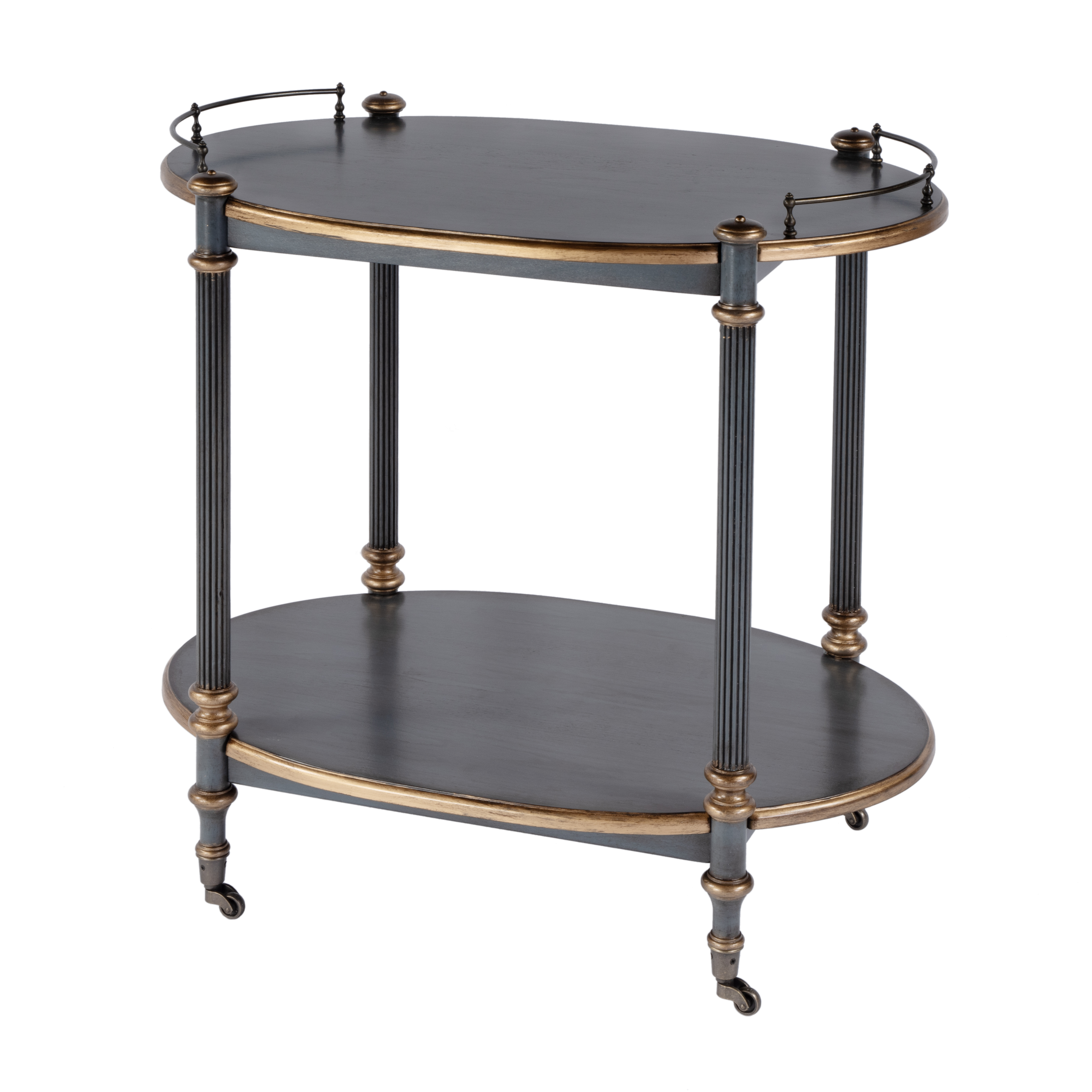 Butler Specialty Kathleen Pastel Blue 2 Tier Serving Cart
