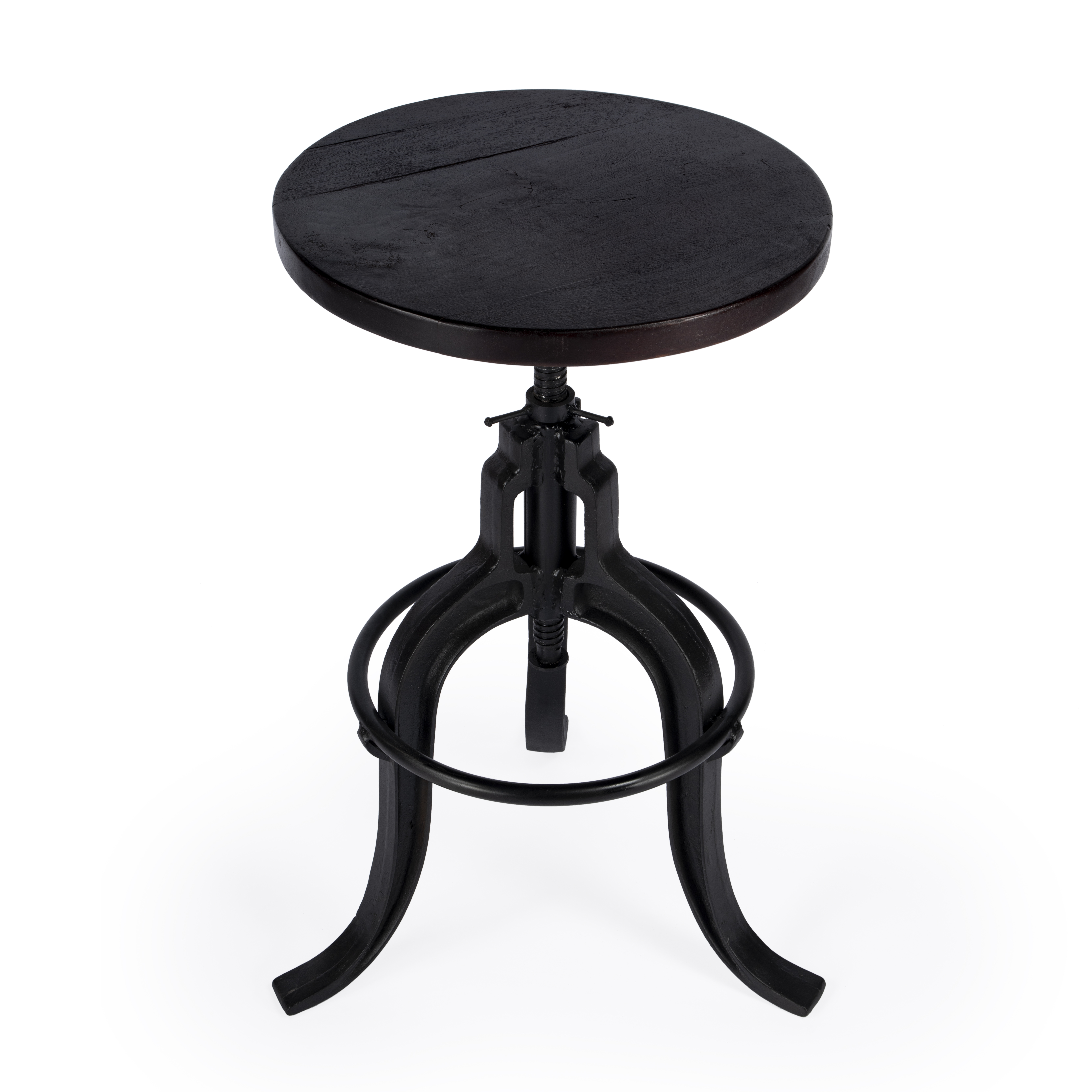 Butler Specialty Gladney Dark Brown Iron Swivel 22 Inch Bar Stool