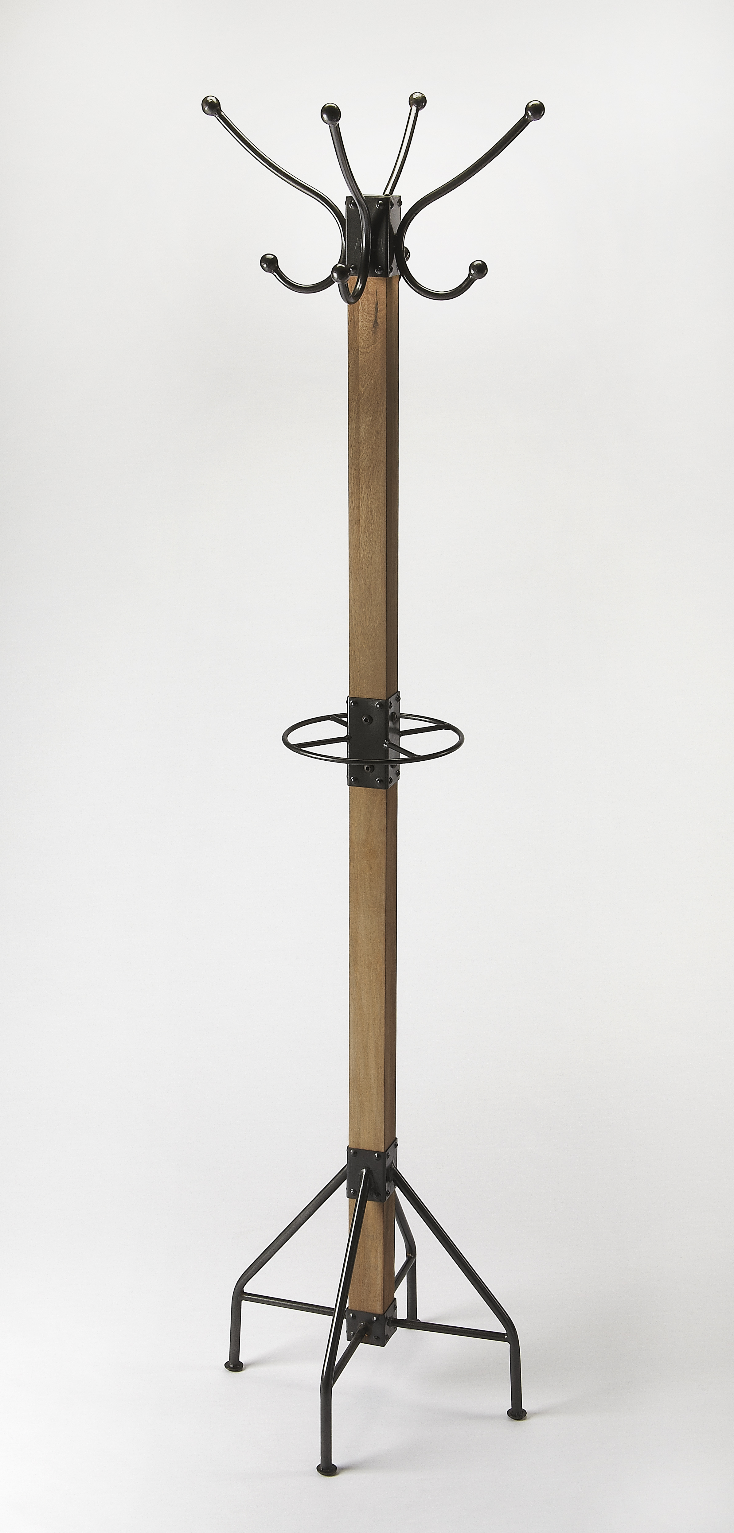 Butler Specialty Logan Square Medium Brown Black Coat Rack