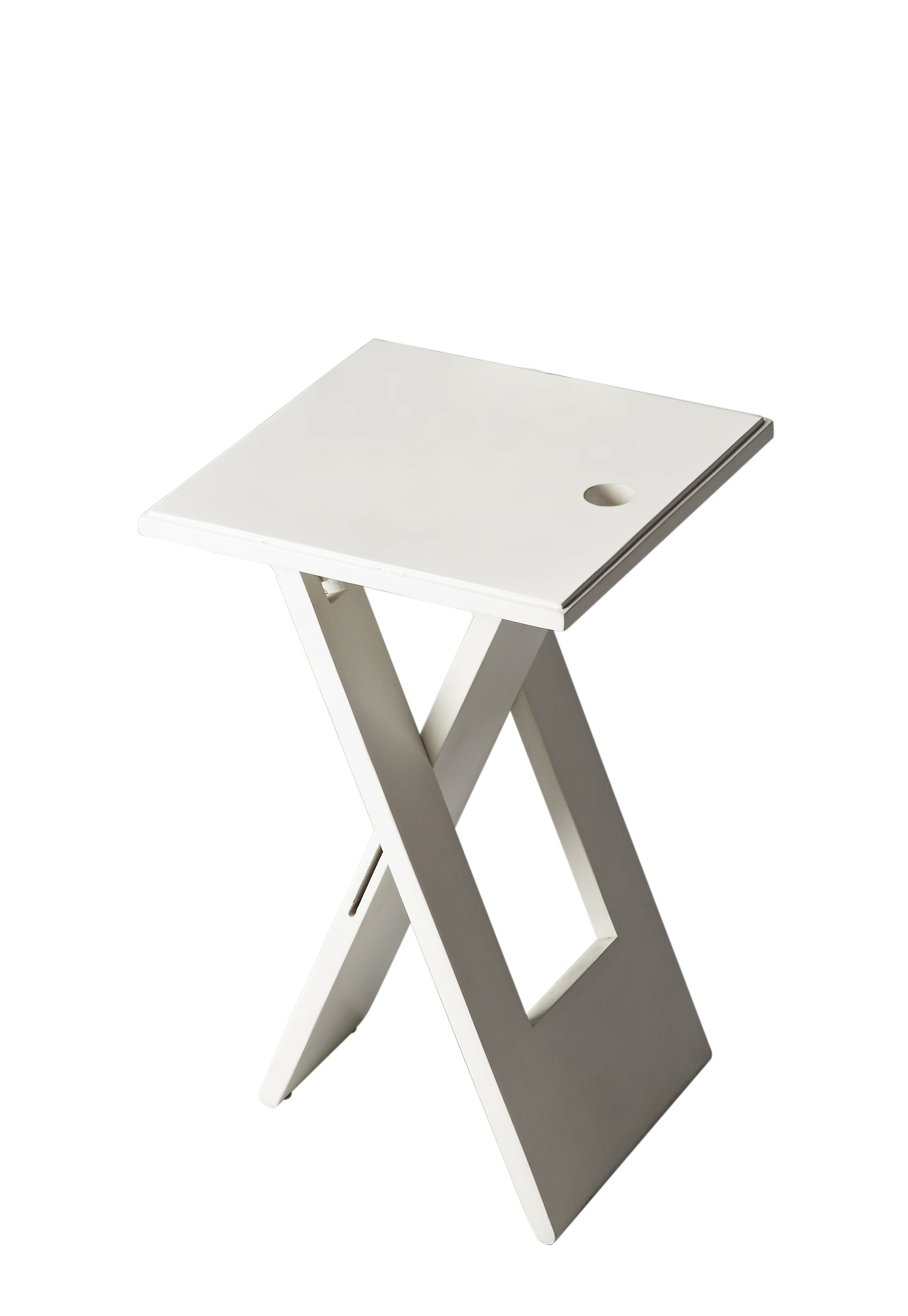 Butler Specialty Hammond White Folding Side Table