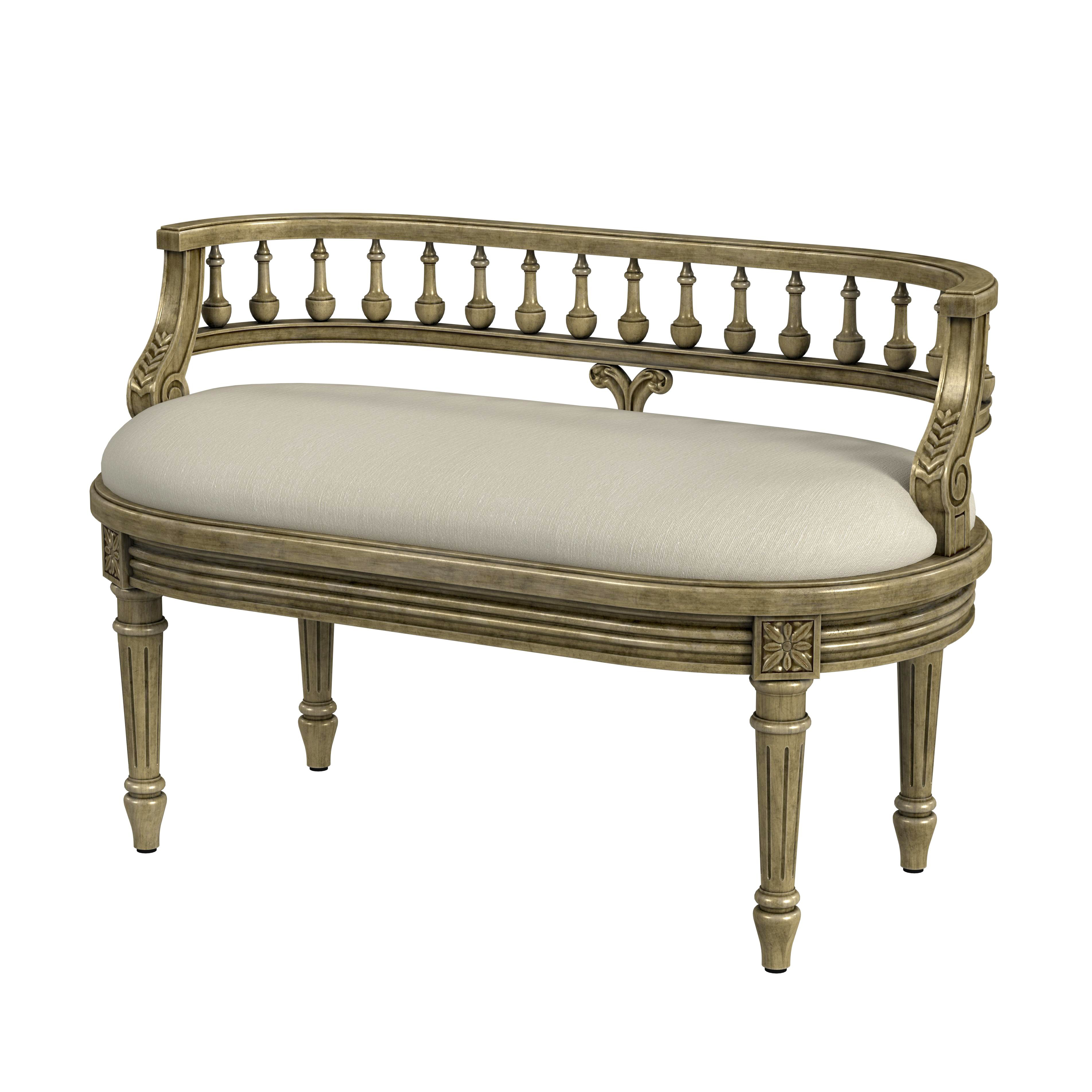 Butler Specialty Hathaway Beige 37 Inch Bench