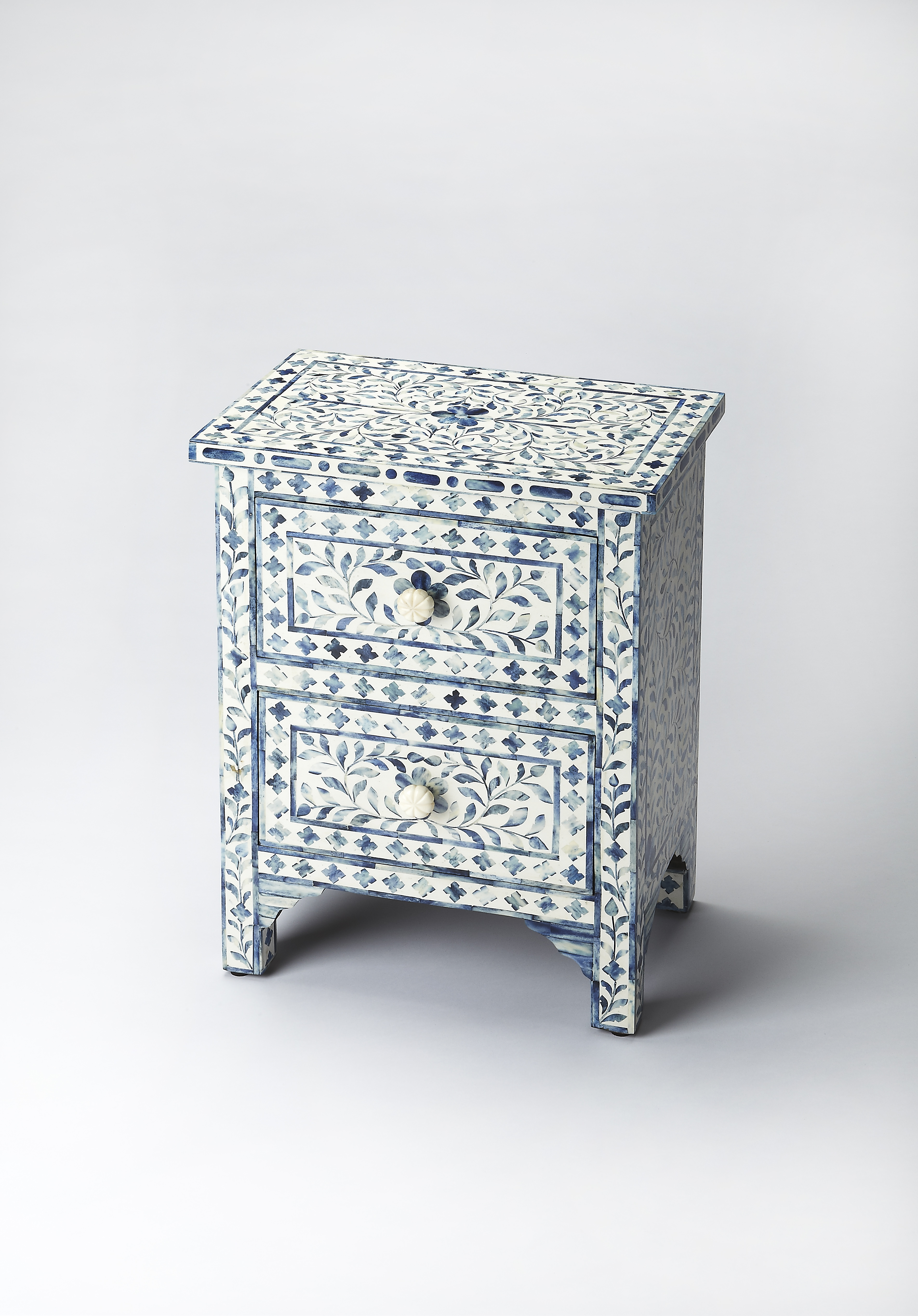Butler Specialty Trubadur Blue Bone Inlay Accent Chest