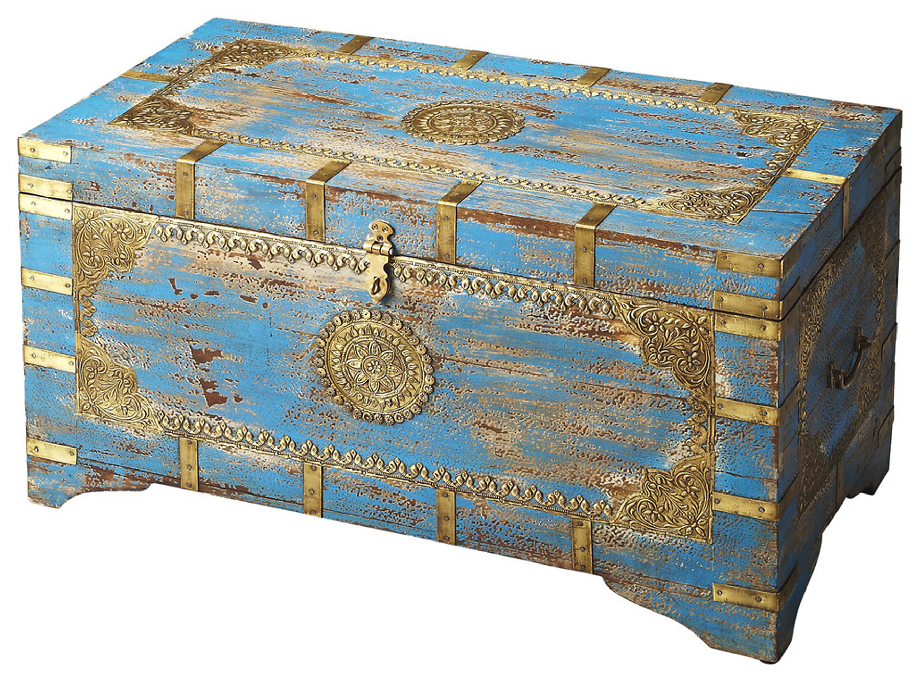 Butler Specialty Artifacts Neela Blue Storage Trunk