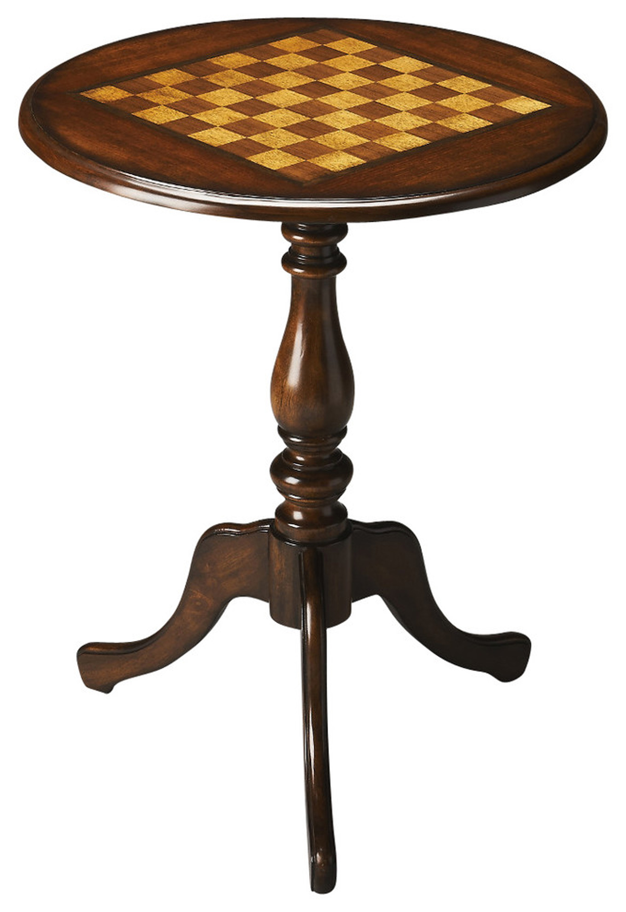 Butler Specialty Heritage Colbert Dark Brown Round Pedestal Game Table