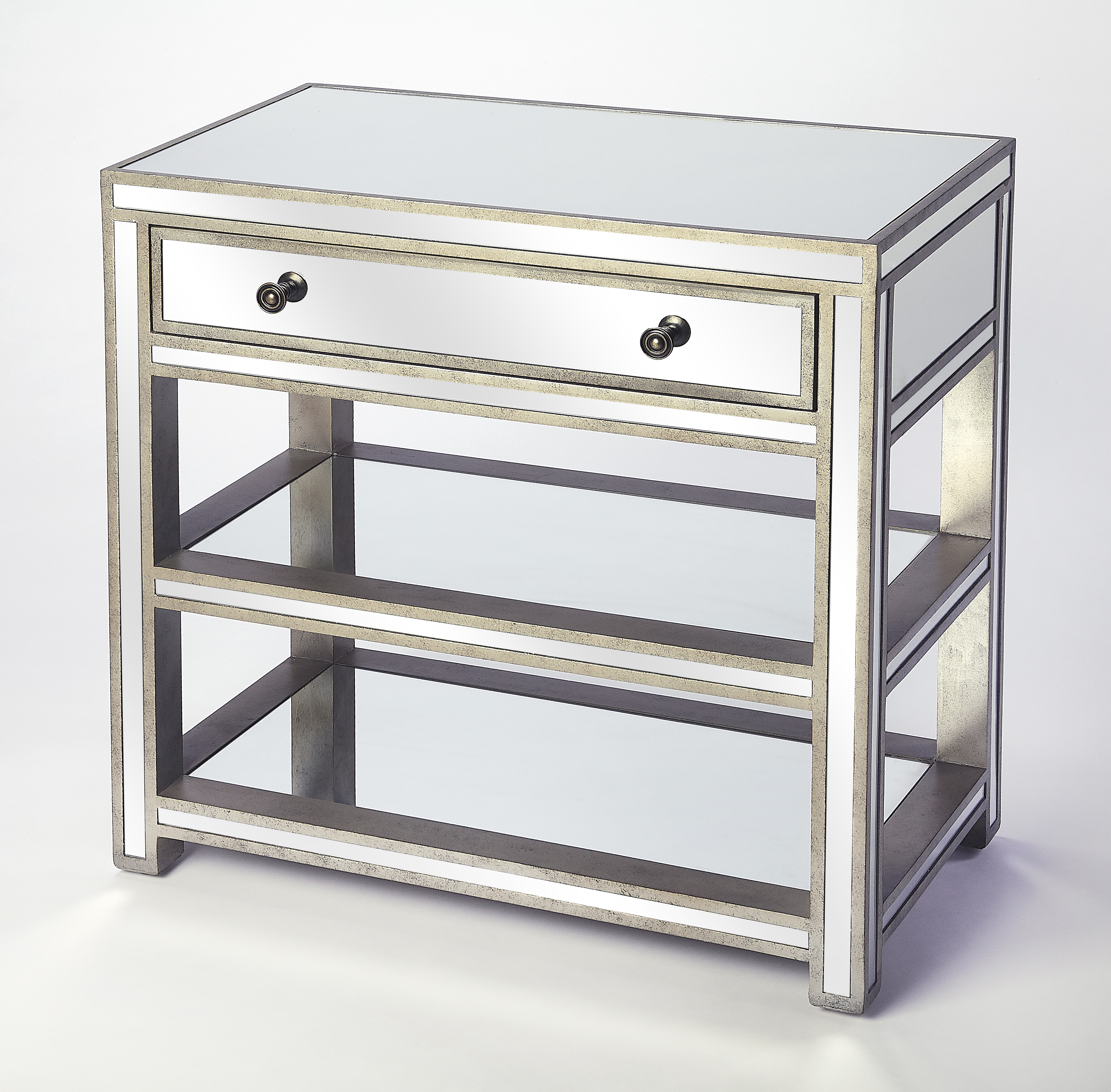 Butler Specialty Miranda Silver Gold Console Table