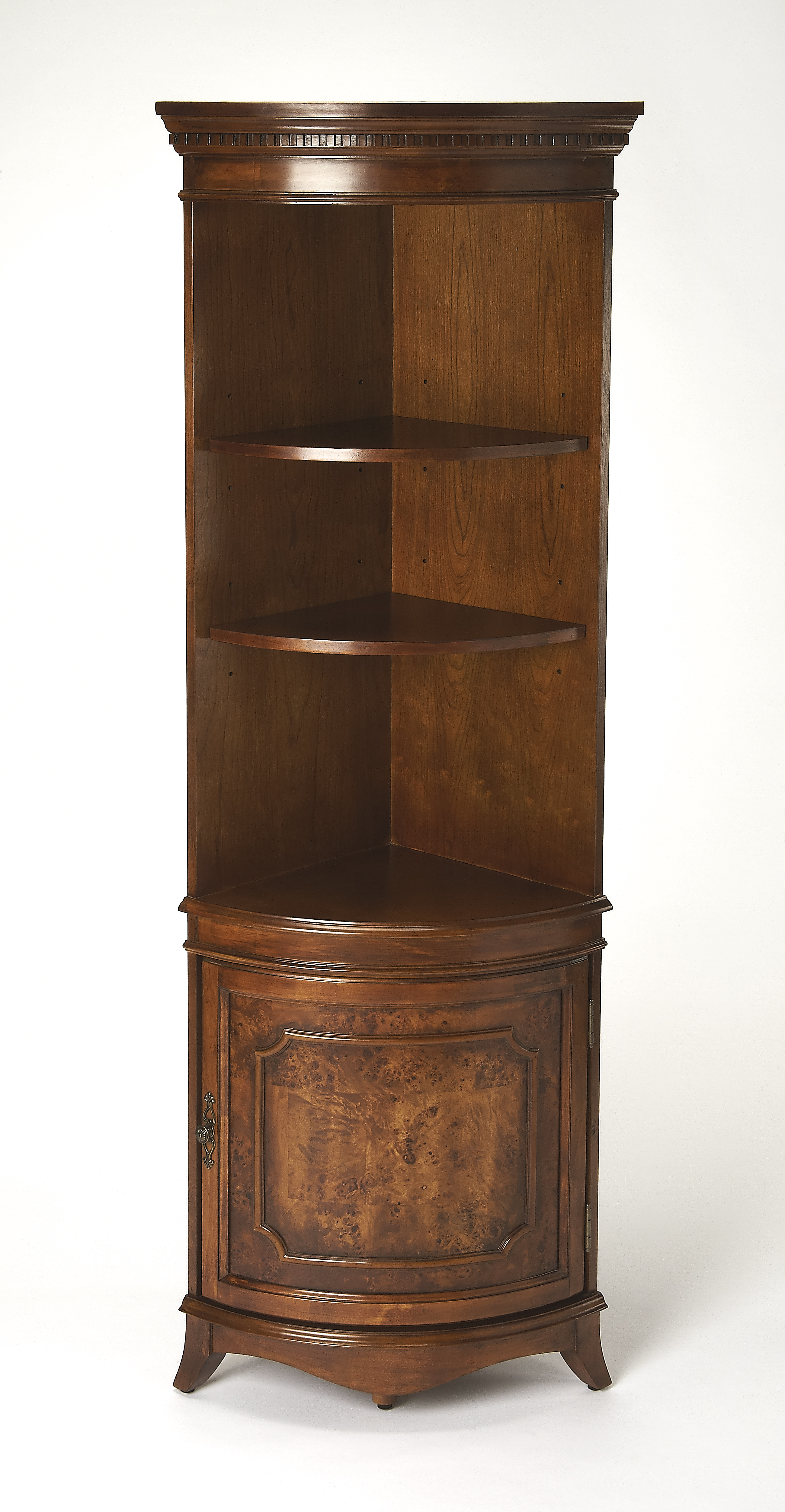 Butler Specialty Dowling Medium Brown Corner Cabinet