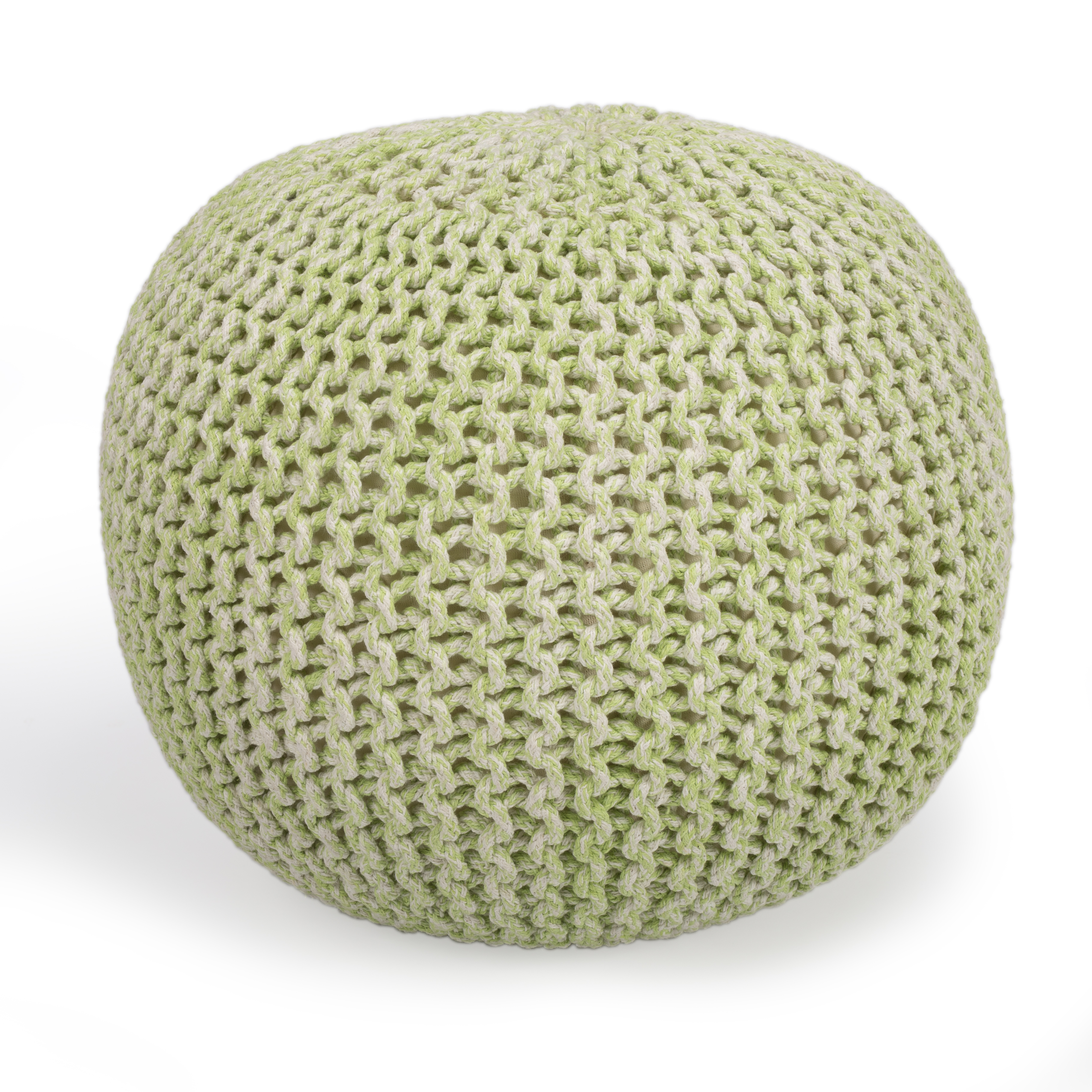 Butler Specialty Pincushion Green Woven 19 Inch Pouffe