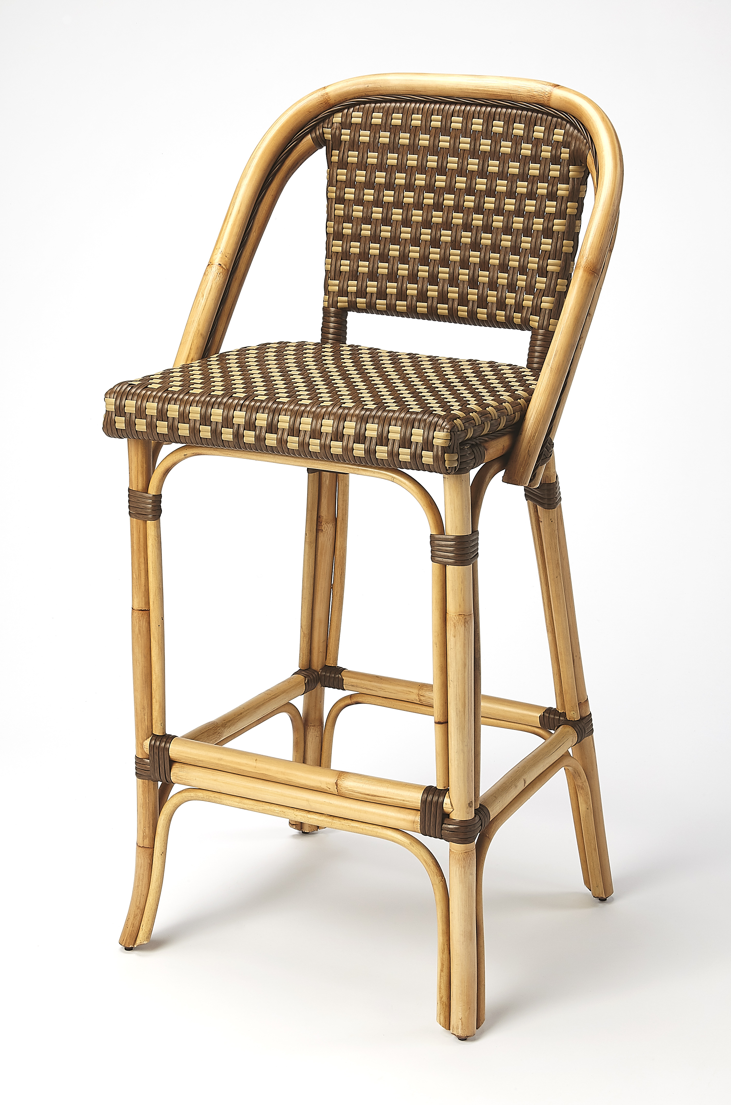 Butler Specialty Lila Medium Brown Rattan 28 Inch Bar Stool