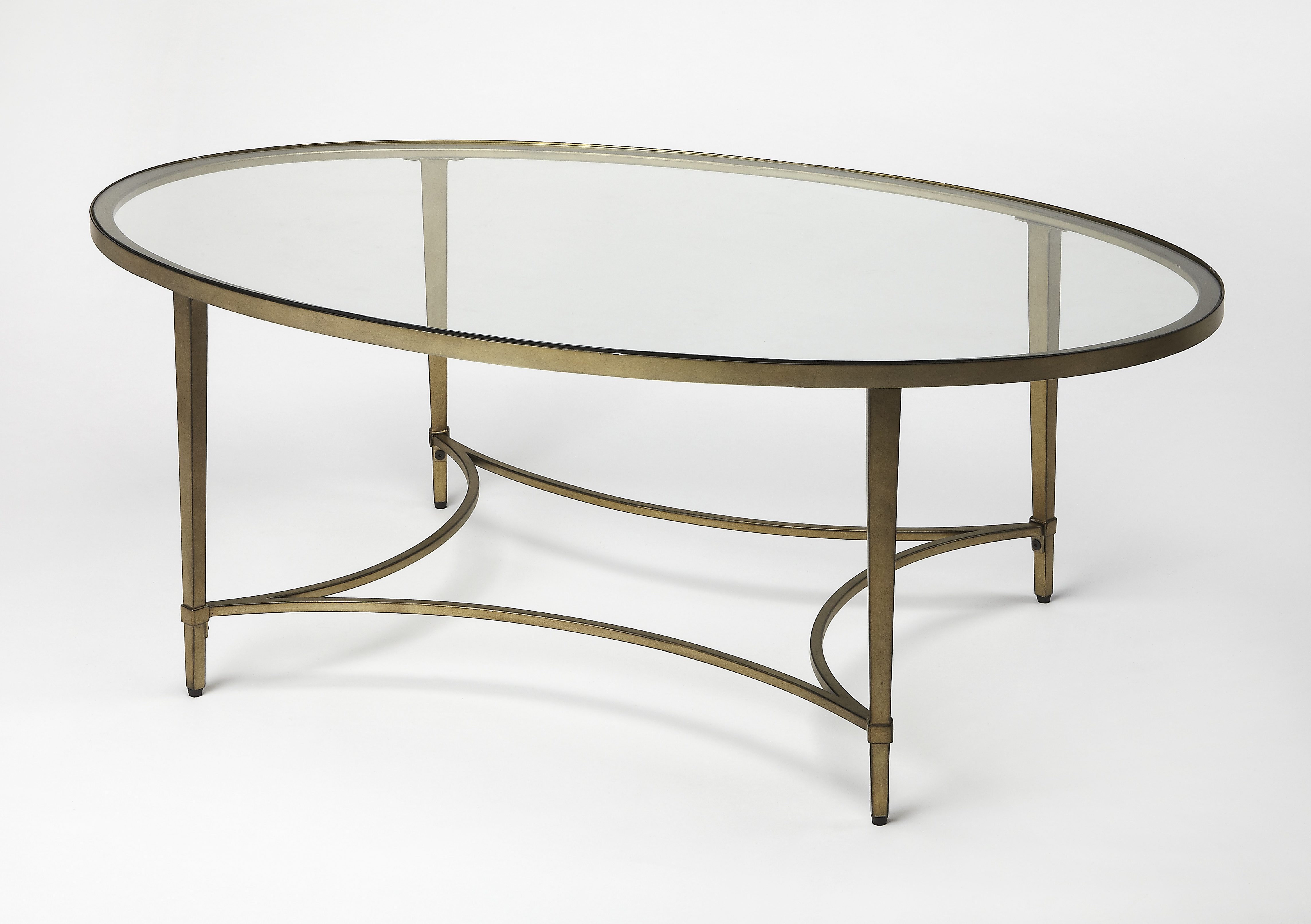 Butler Specialty Monica Gold Oval Coffee Table