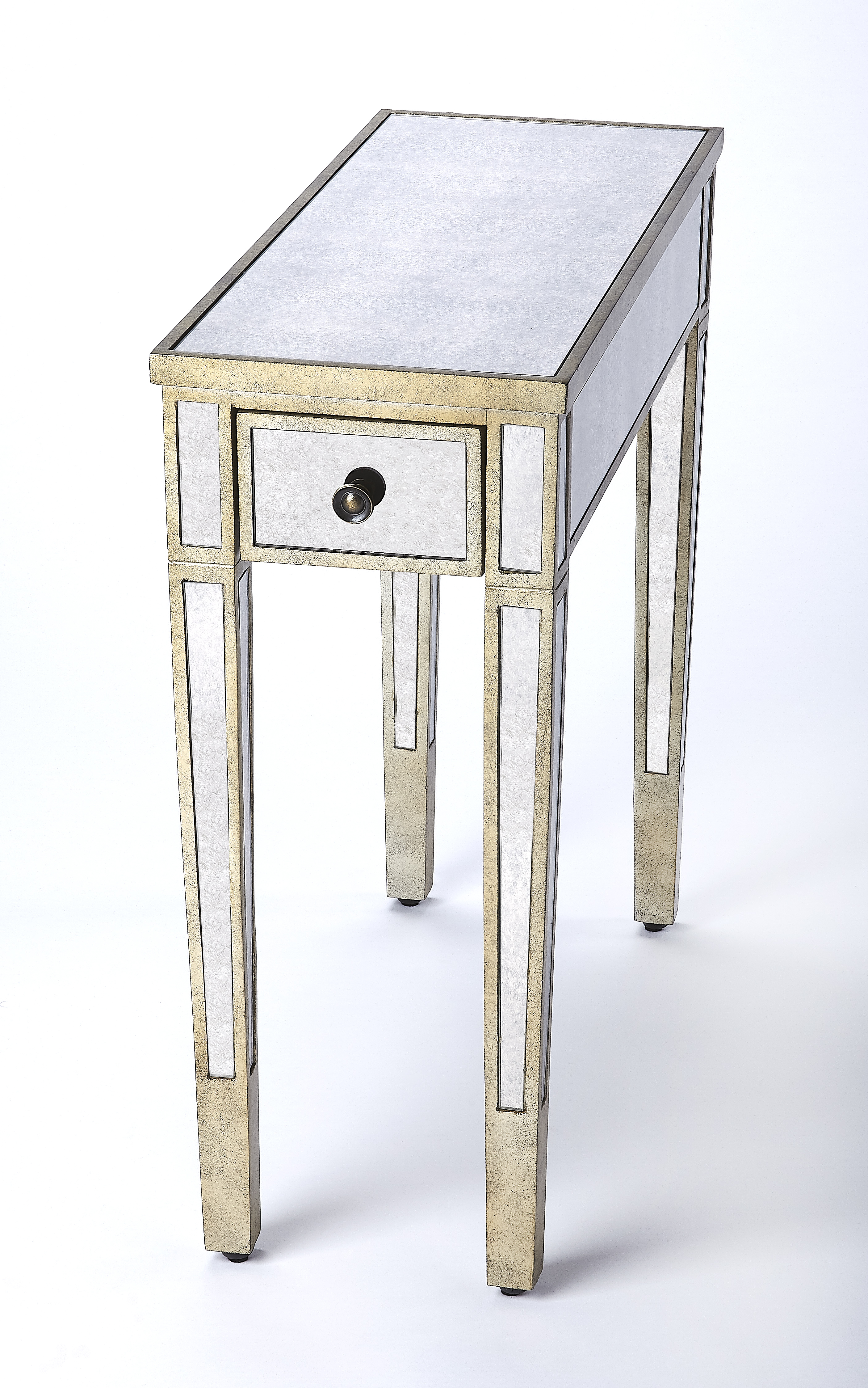 Butler Specialty Katarina Silver Mirrored Chairside Table
