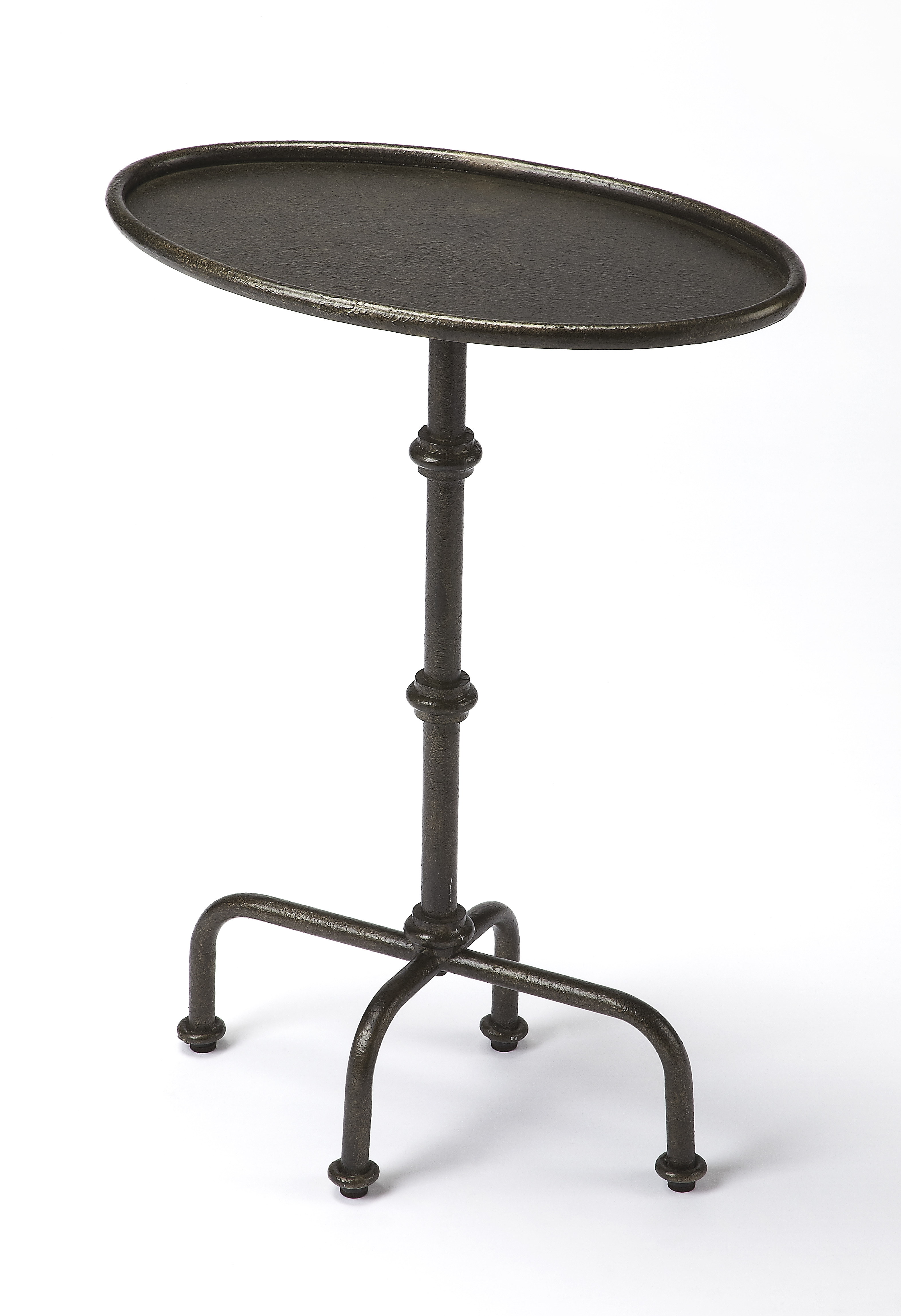 Butler Specialty Kira Gray Metal Pedestal Table