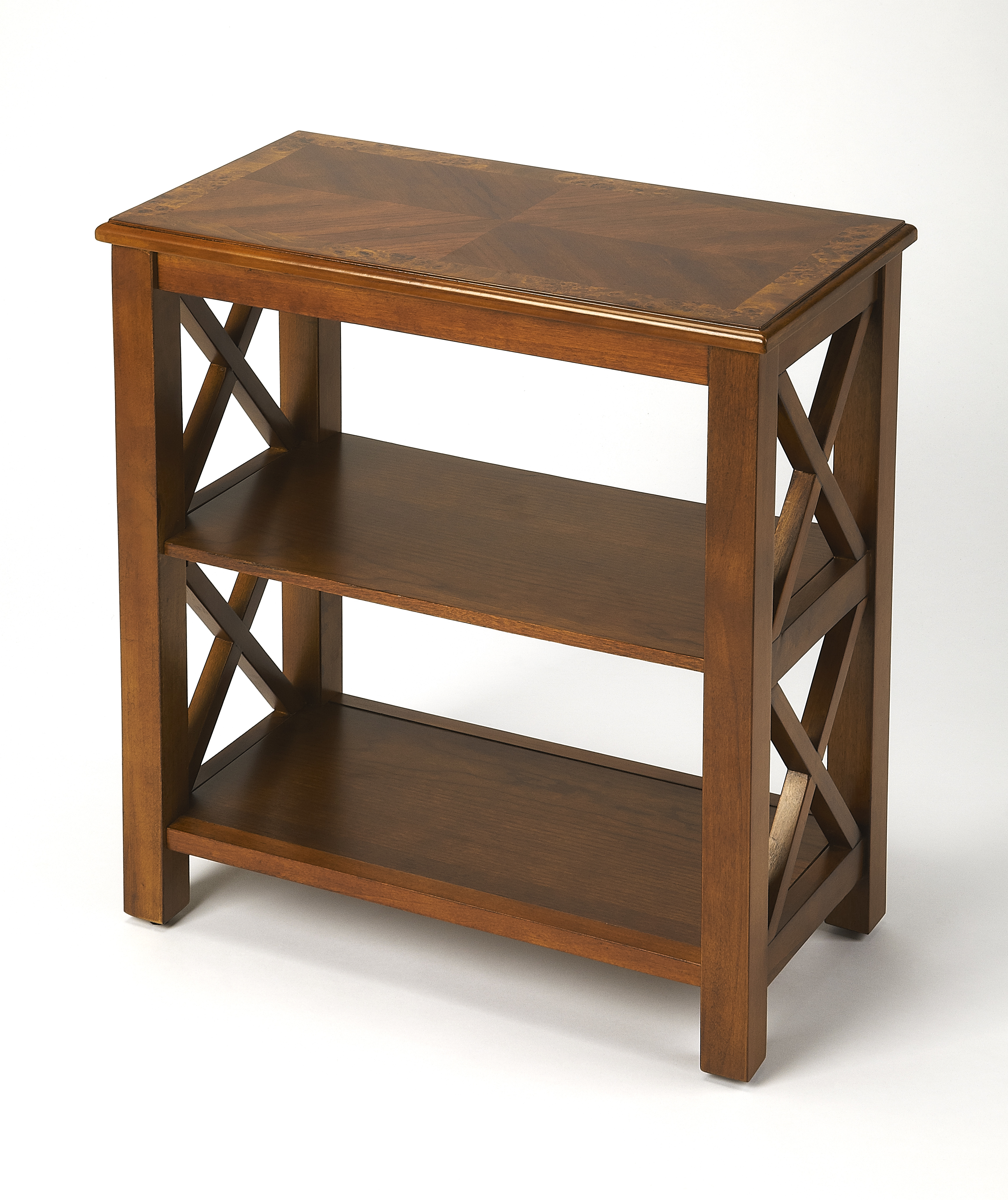 Butler Specialty Vance Medium Brown 2 Shelf 22 Inch Bookcase