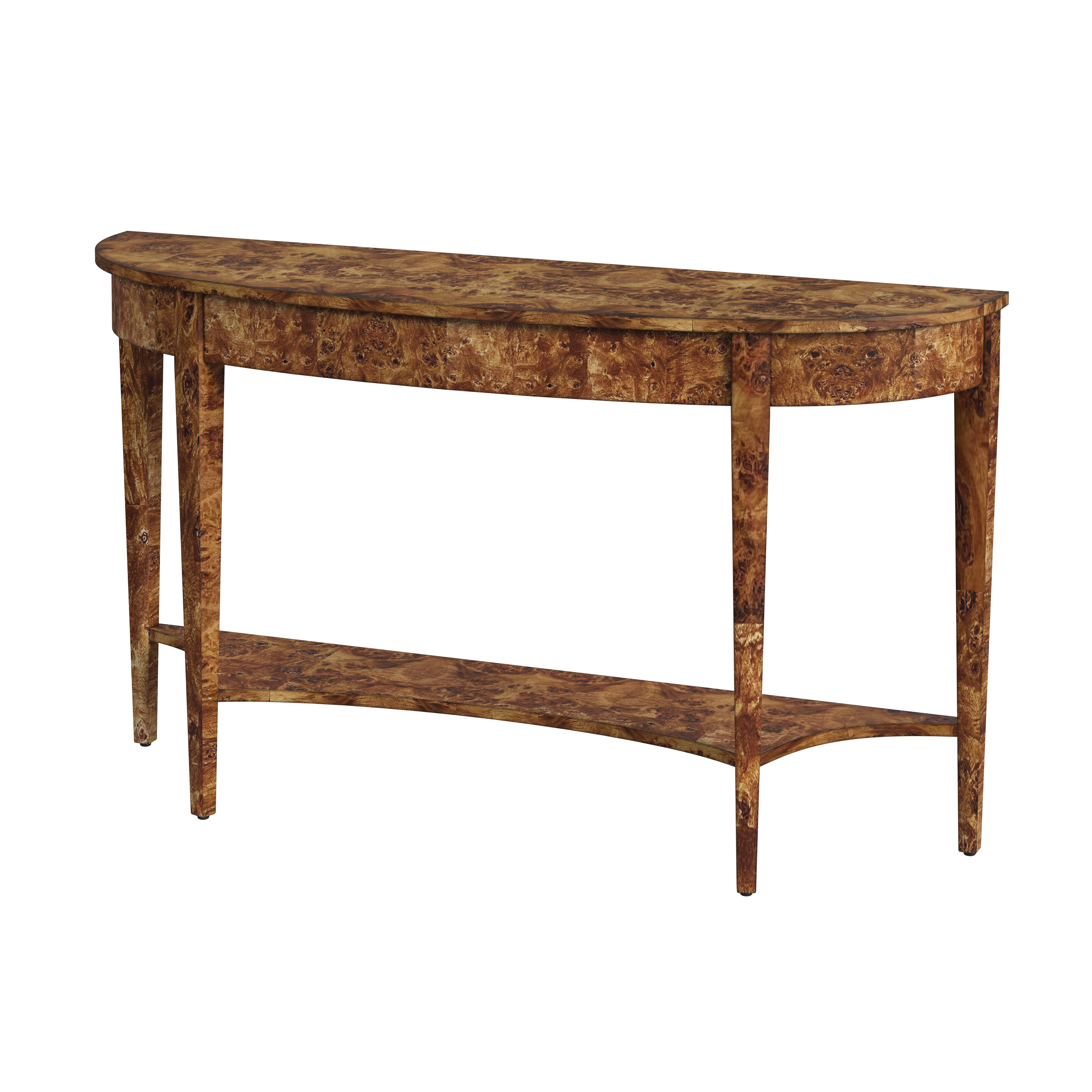 Butler Specialty Astor Light Brown Demilune 54 Inch Console Table