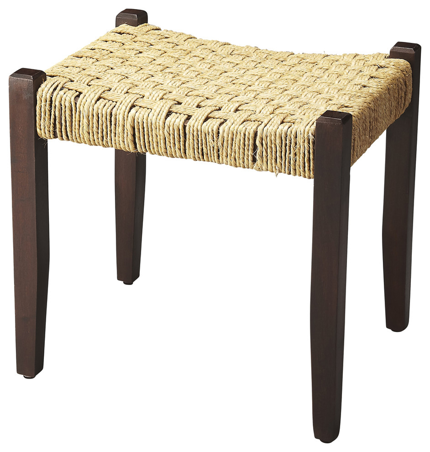 Butler Specialty Garner Brown Woven Jute Stool