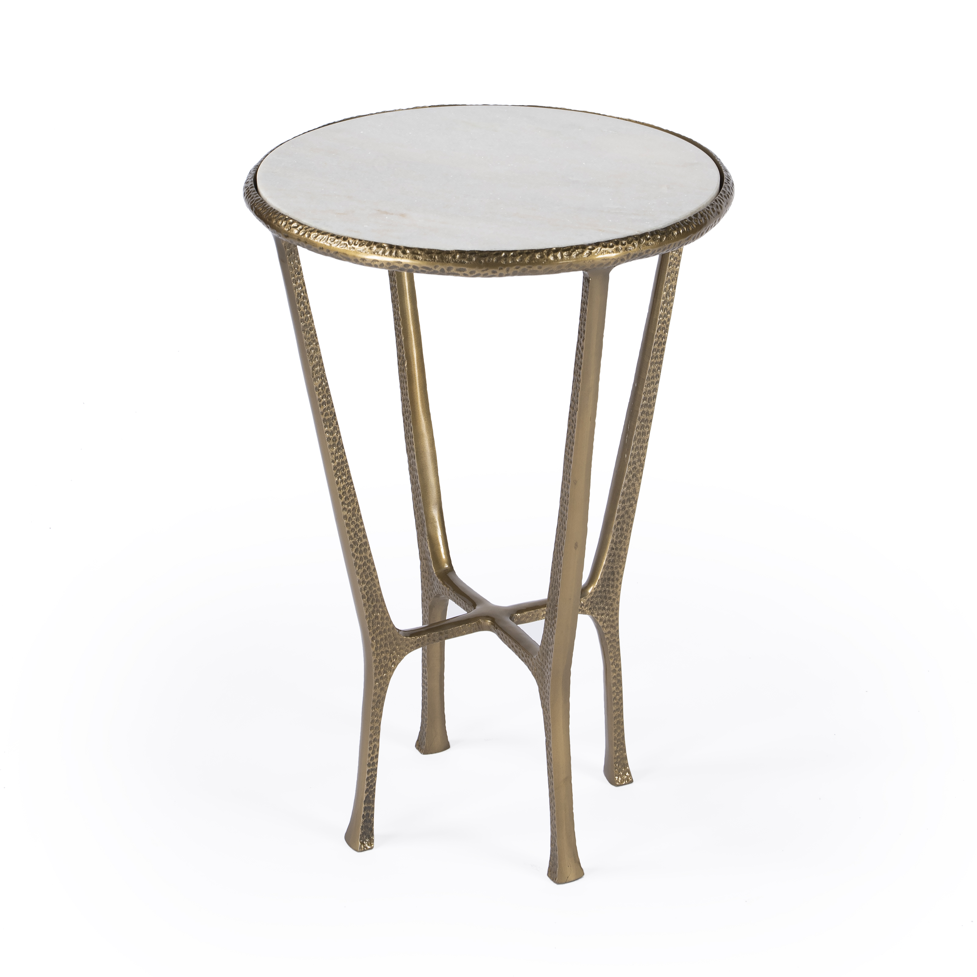 Butler Specialty Switlania White Gold Marble Side Table