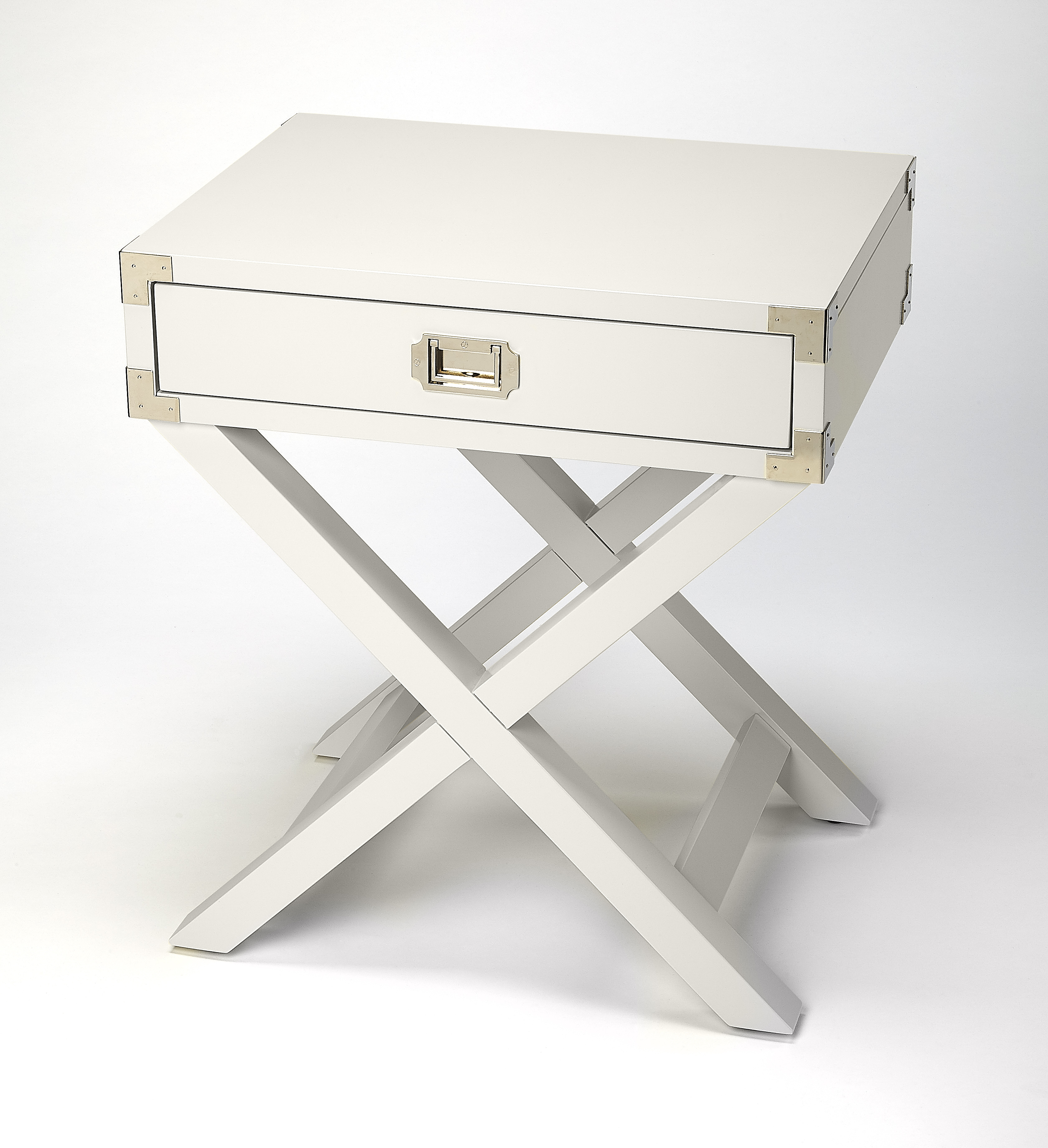 Butler Specialty Campaign Anew White Campaign Side Table