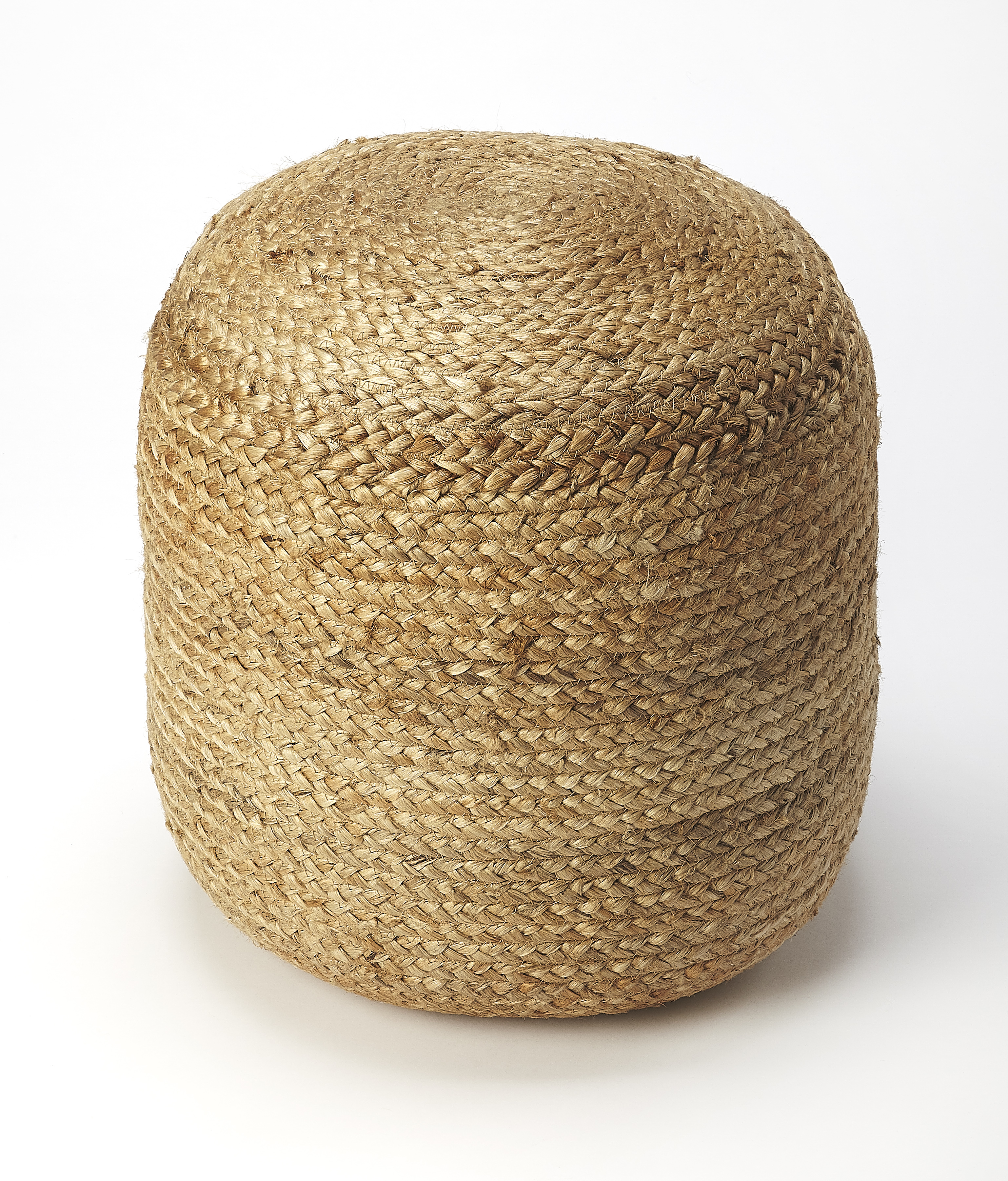 Butler Specialty Noosa Light Brown Jute 16 Inch Pouffe