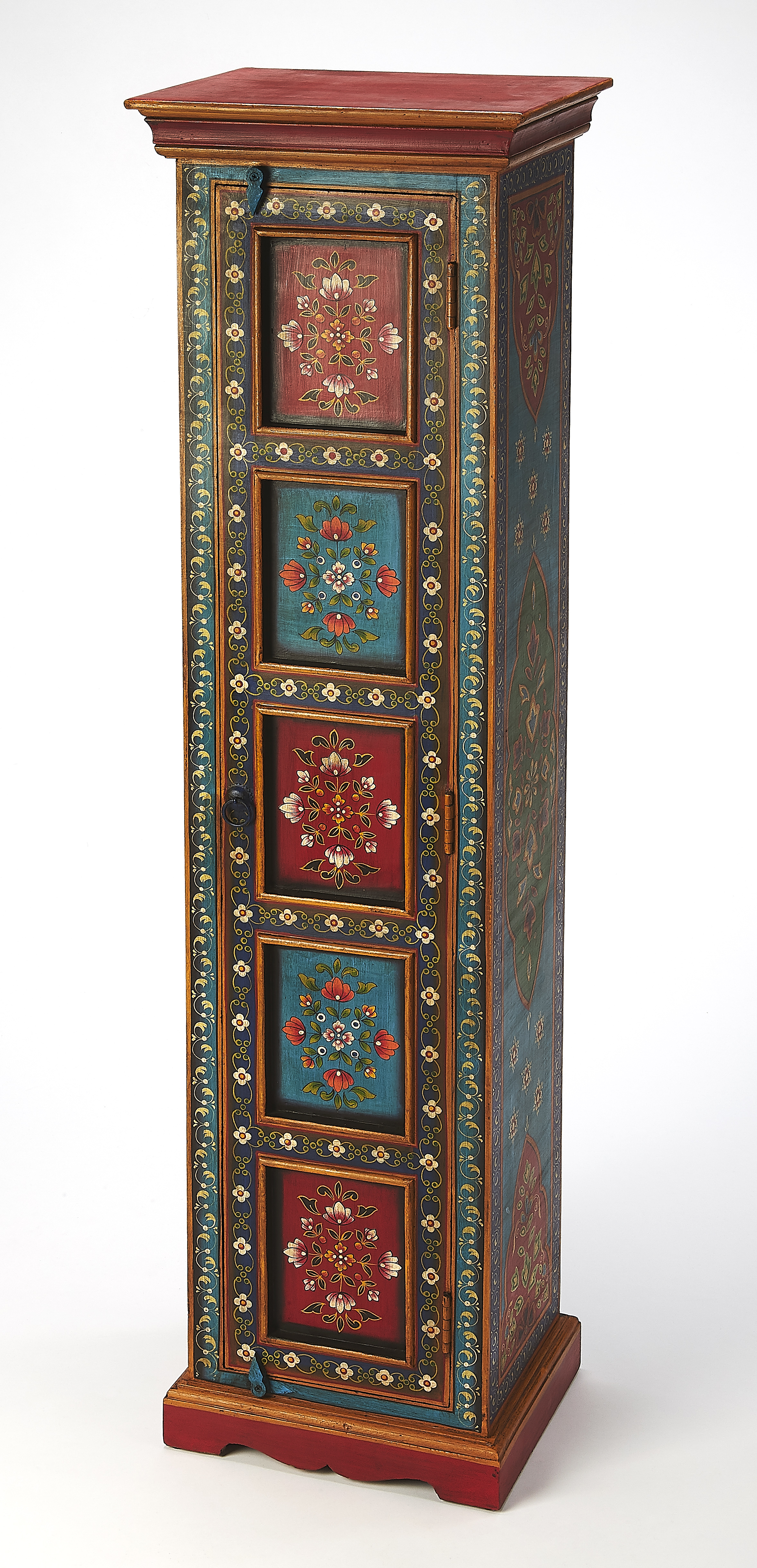 Butler Specialty Artifacts Amir Hand Painted Tall Cabinet