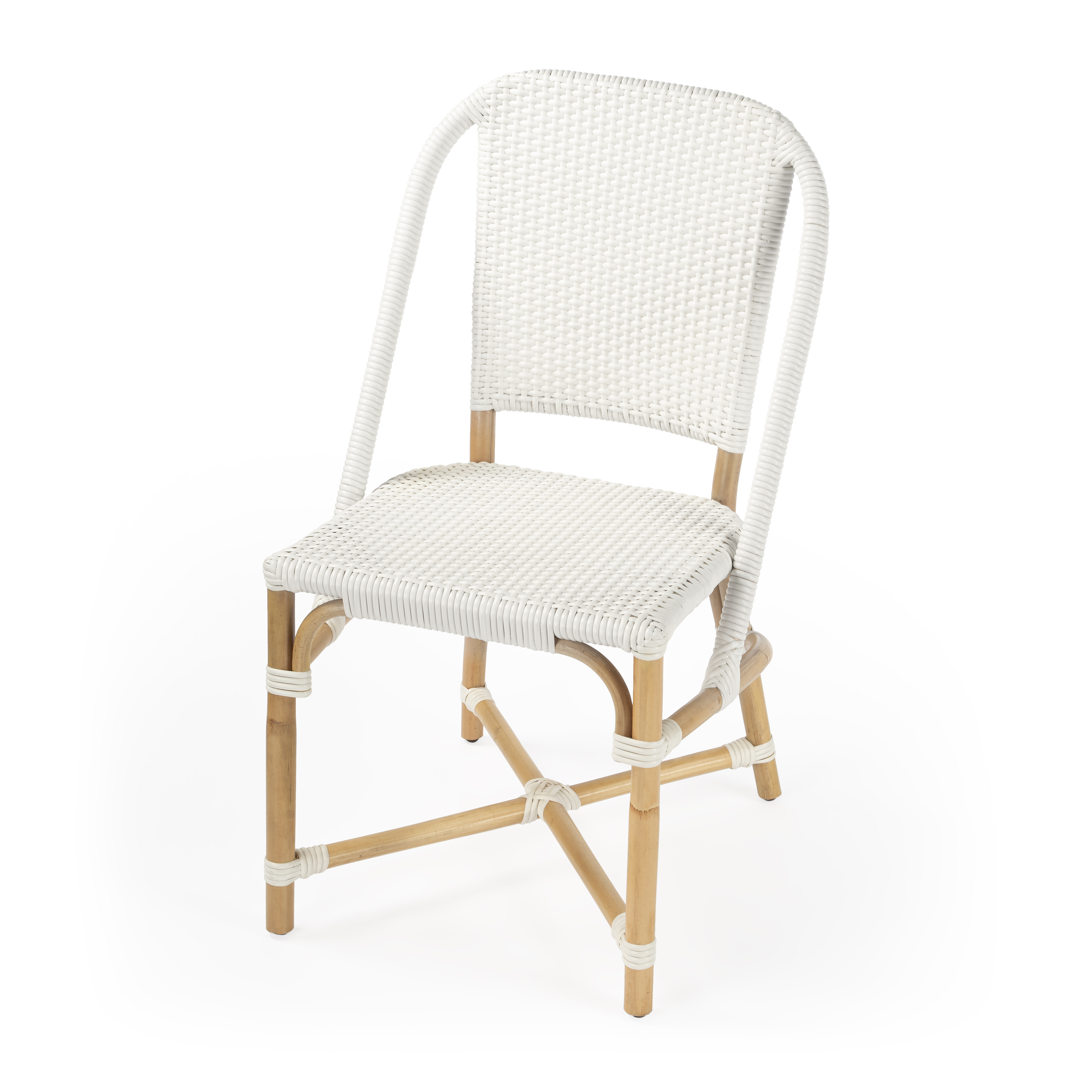 Butler Specialty Tenor White Rattan Side Chair