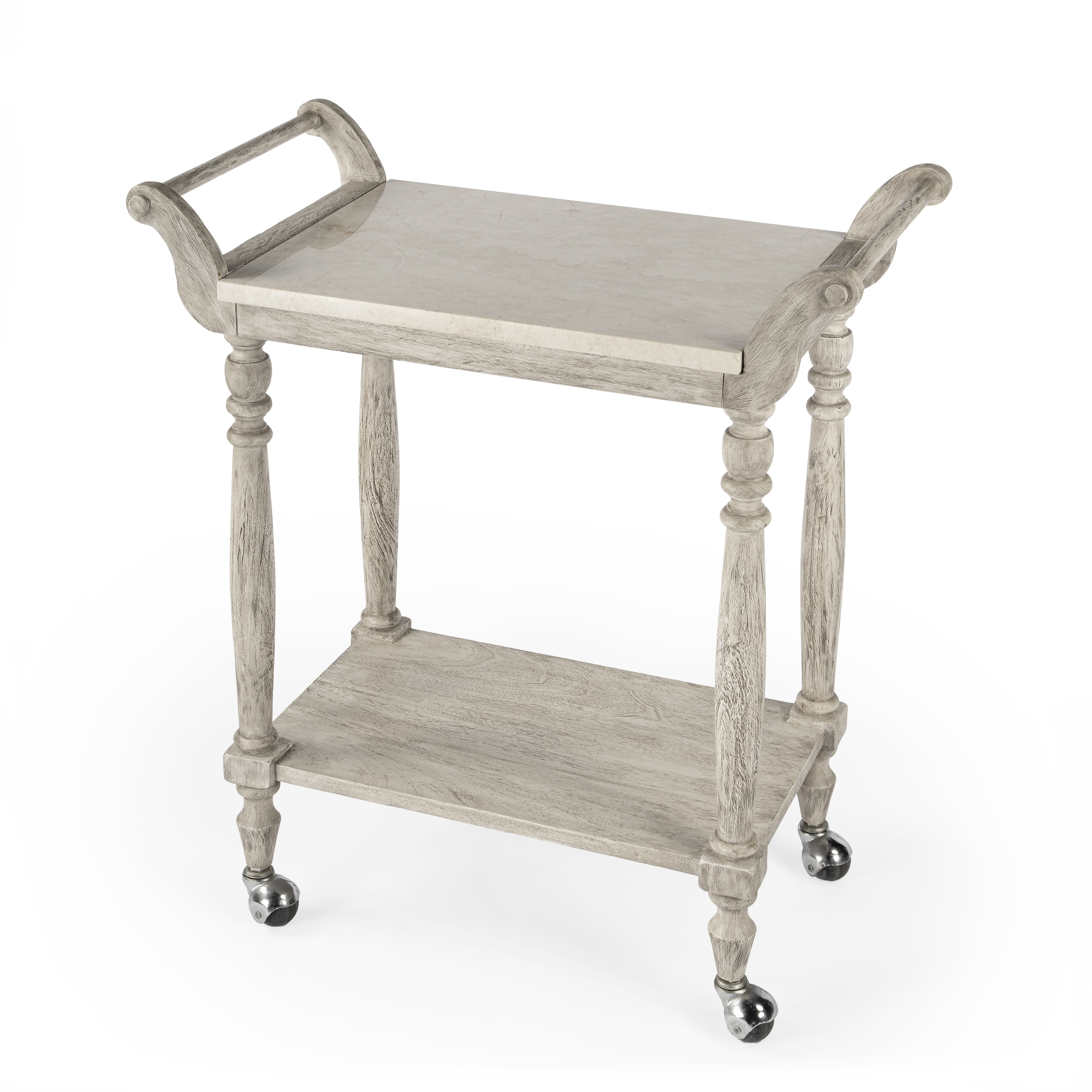 Butler Specialty Danielle Gray Marble Bar Cart
