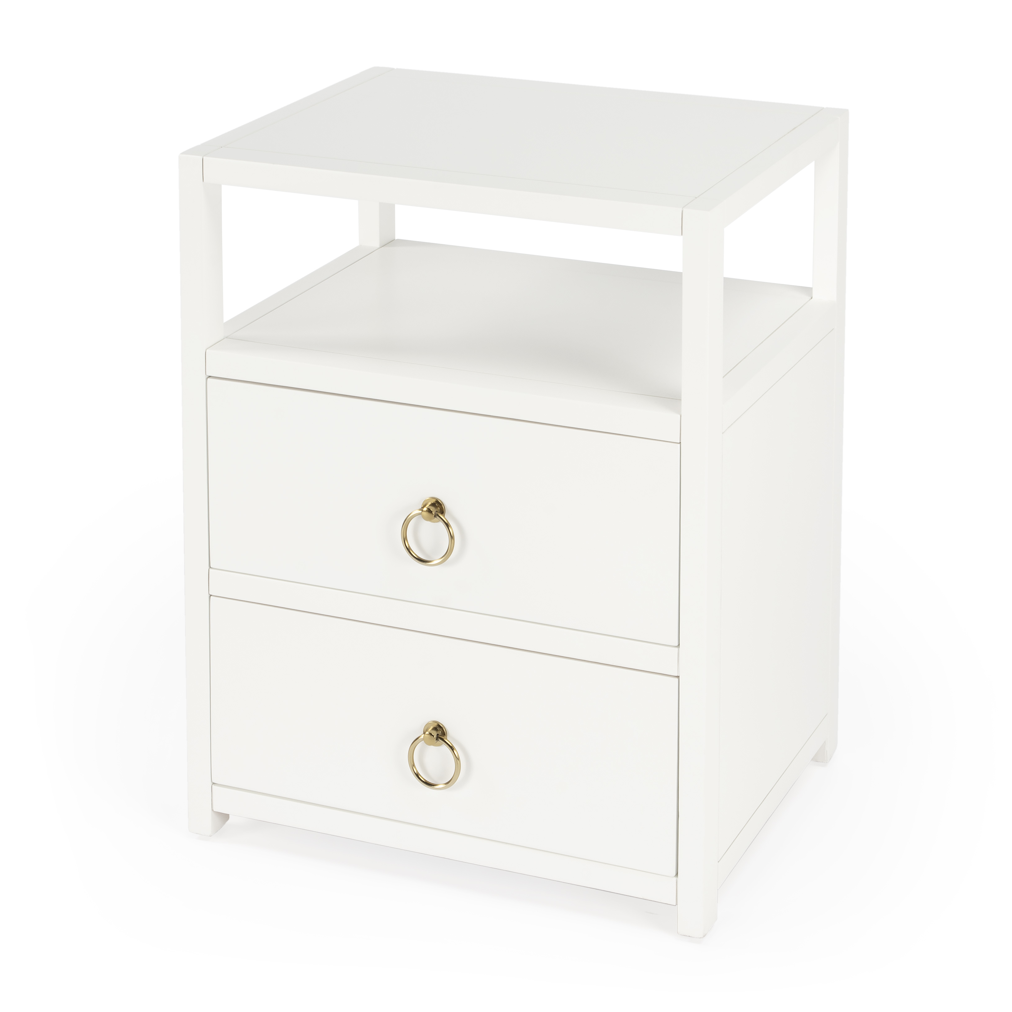 Butler Specialty Lark White 2 Drawer Nightstand