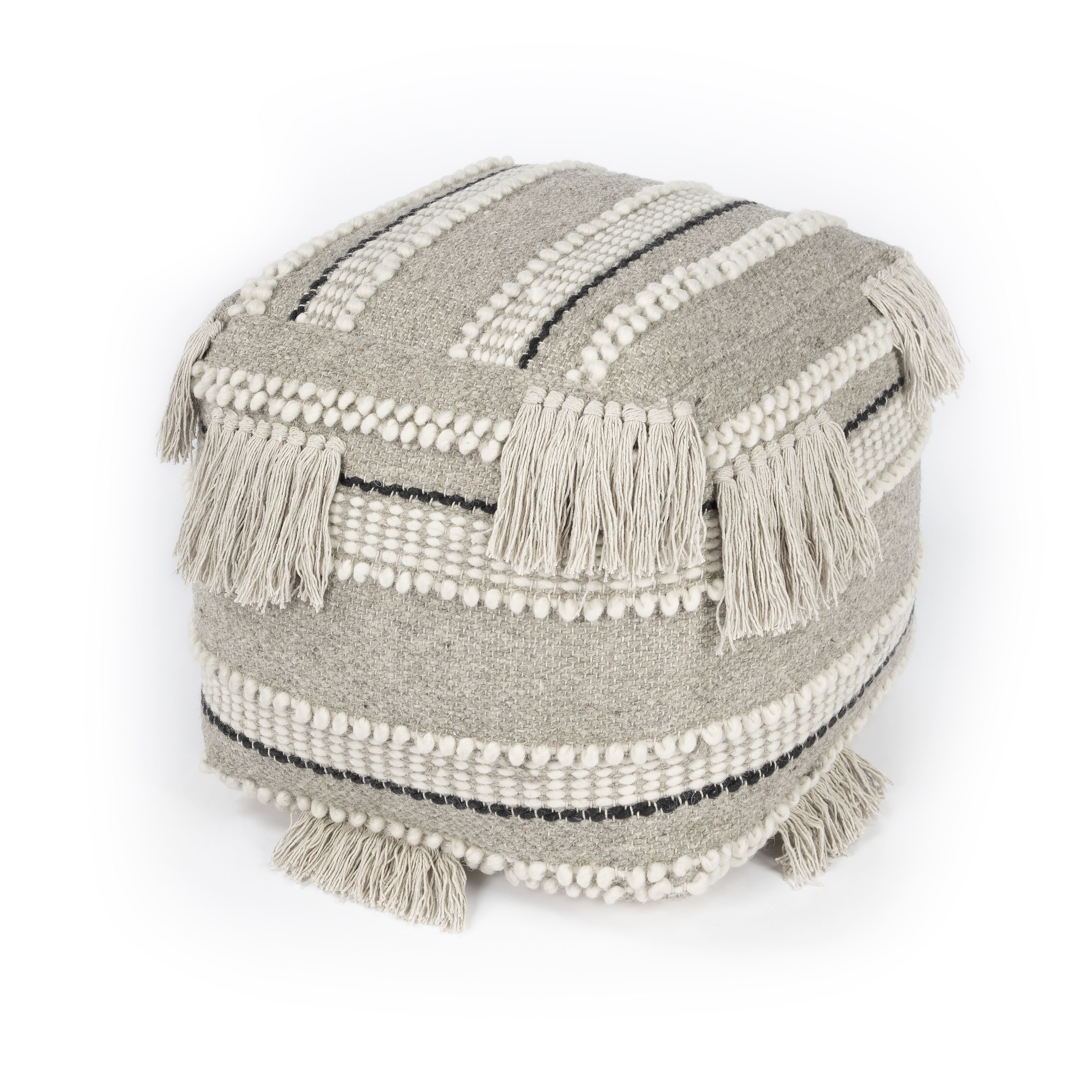 Butler Specialty Realisa Gray Woven Pouffe