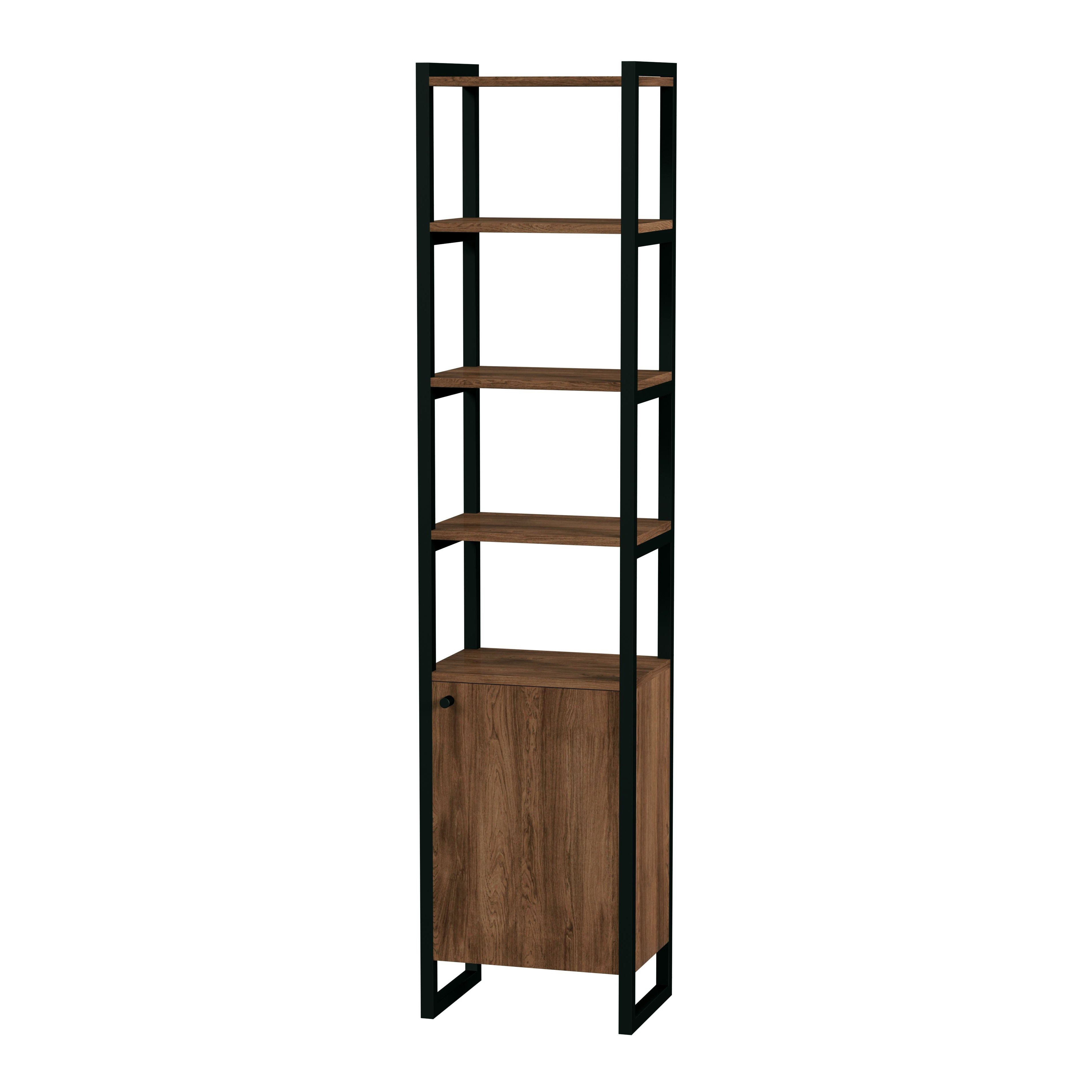 Butler Specialty Drake Medium Brown 73 Inch Narrow Walnut Bookcase
