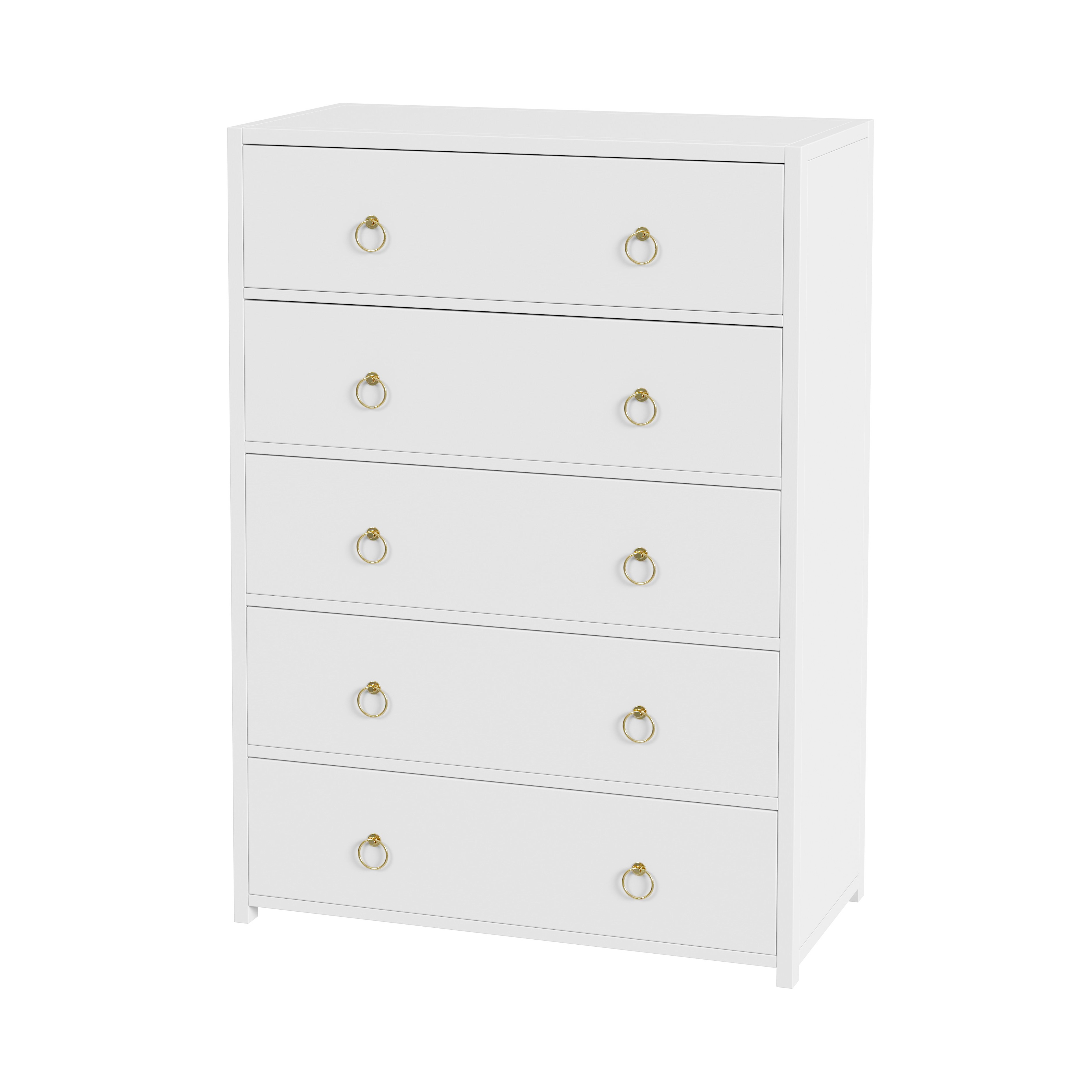 Butler Specialty Lark White 5 Drawer Dresser
