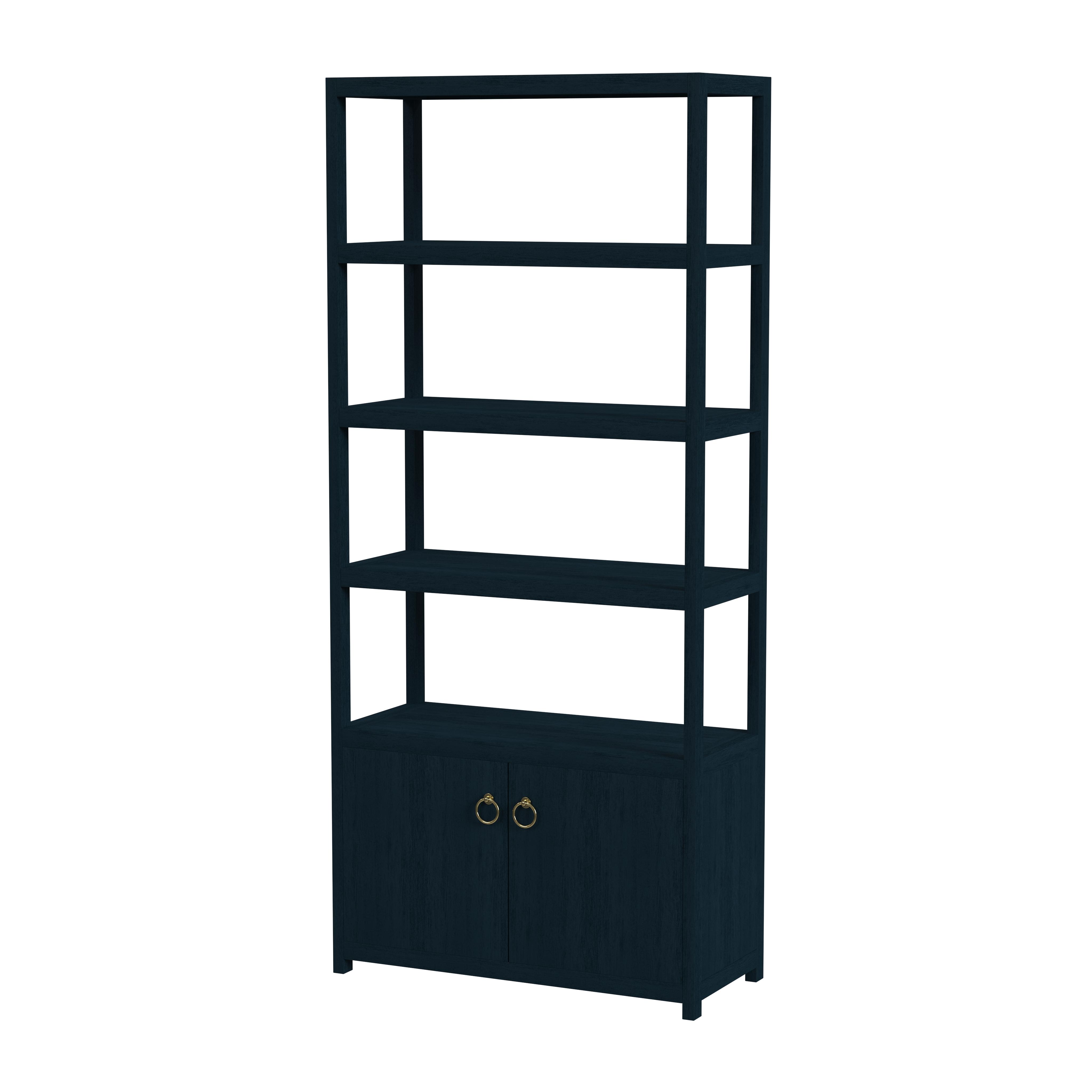 Butler Specialty Lark Navy Blue 4 Tier Etagere Bookcase