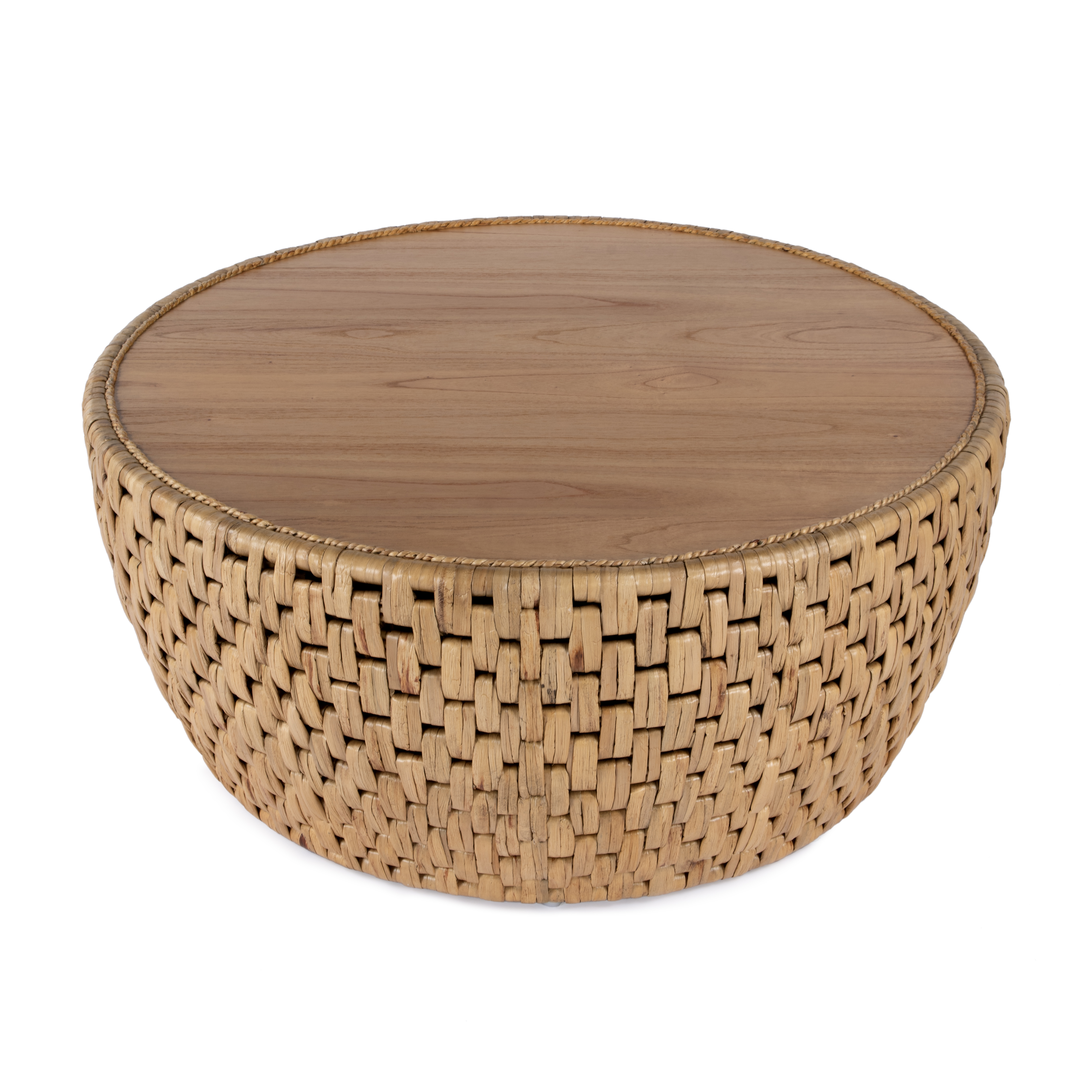 Butler Specialty Captiva Natural Round Rattan Drum Coffee Table