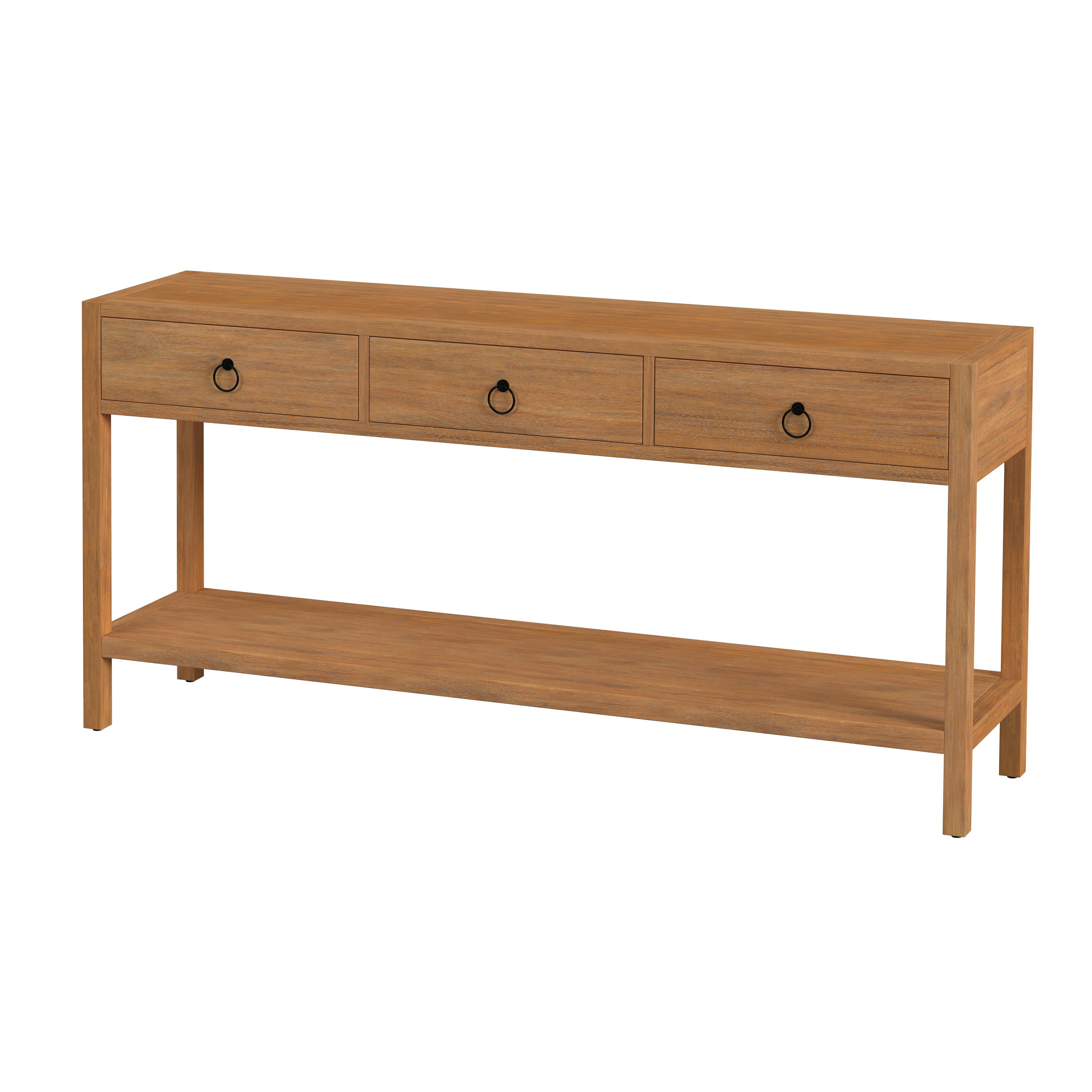 Butler Specialty Lark Light Brown 3 Drawer Console Table