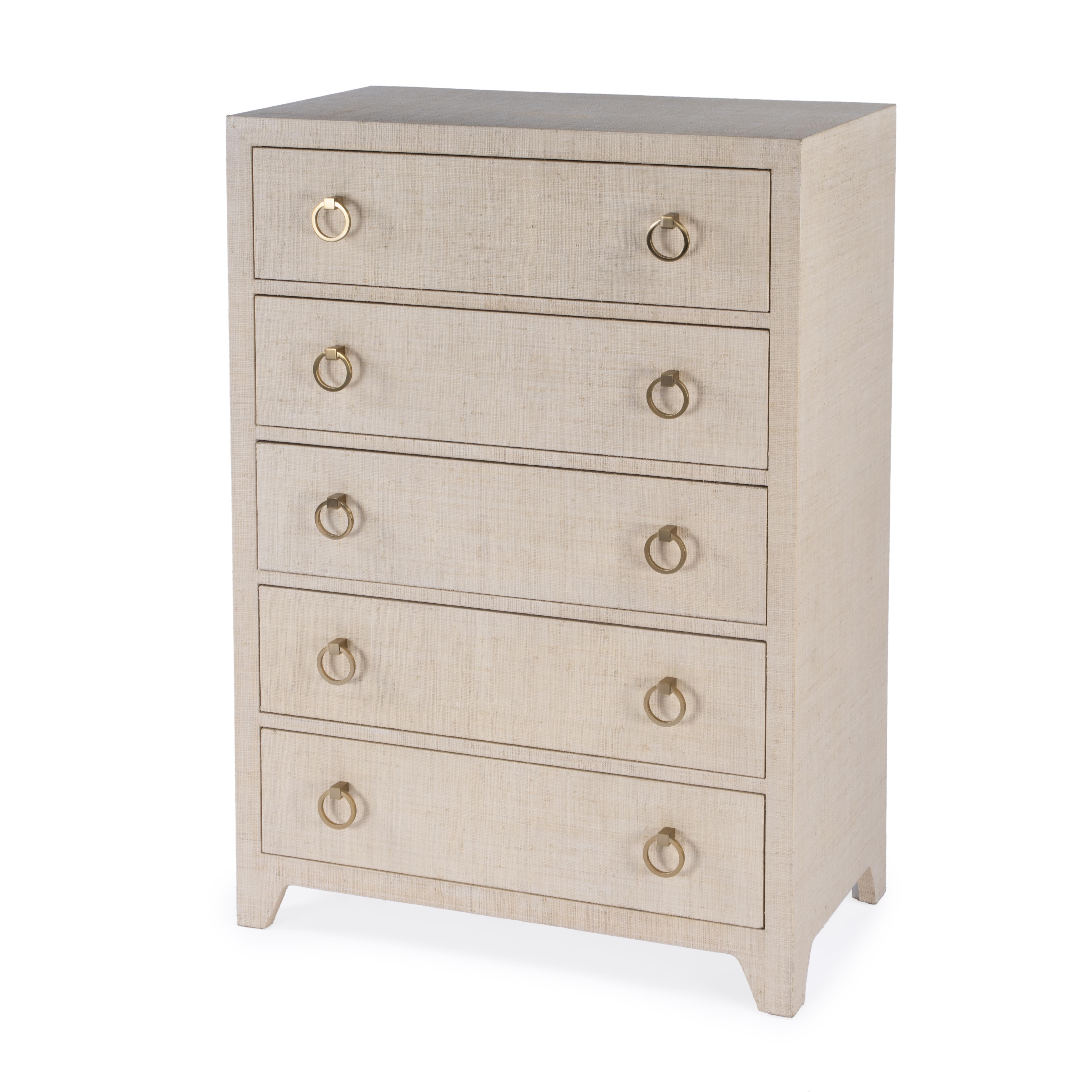 Butler Specialty Bar Harbor Natural 5 Drawer Raffia Chest