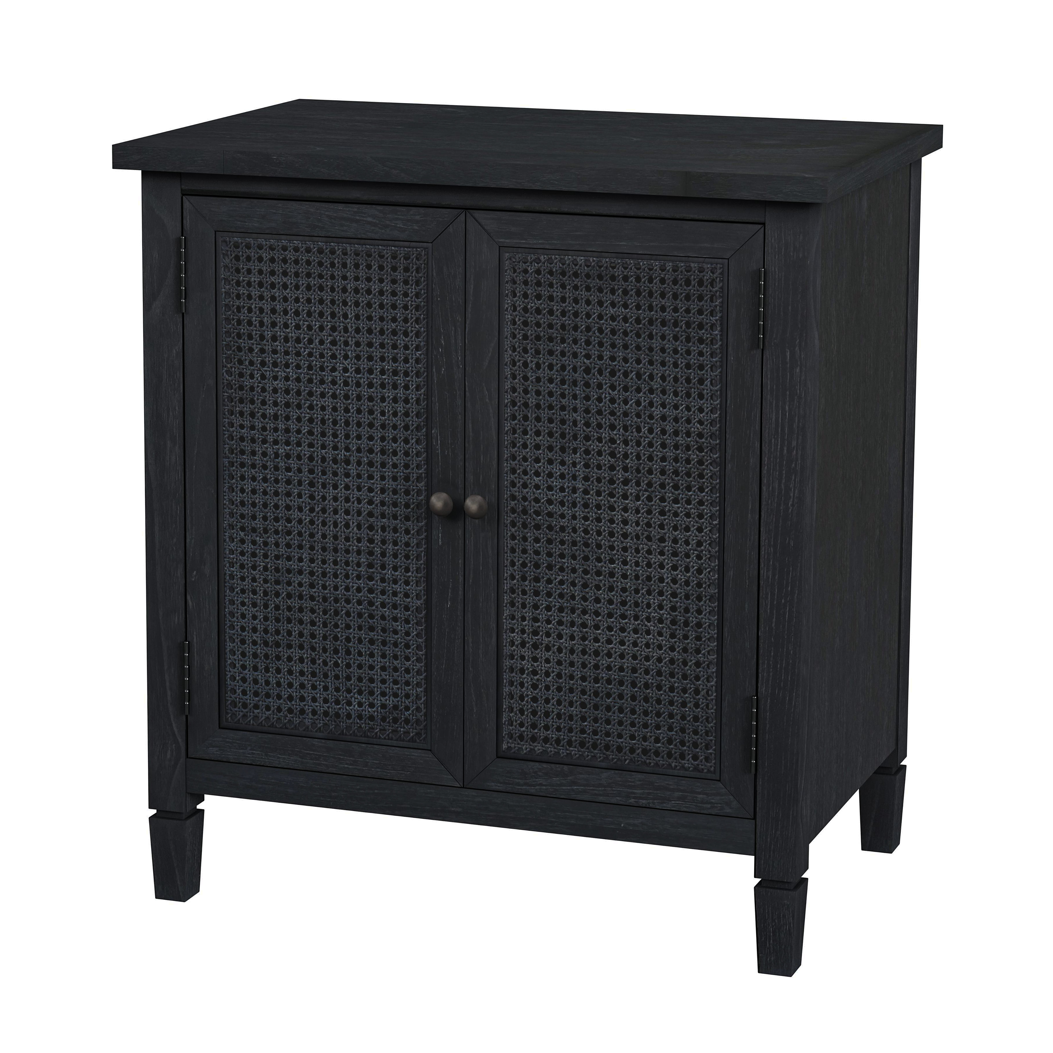 Butler Specialty Flagstaff Black 2 Doors Cane Cabinet