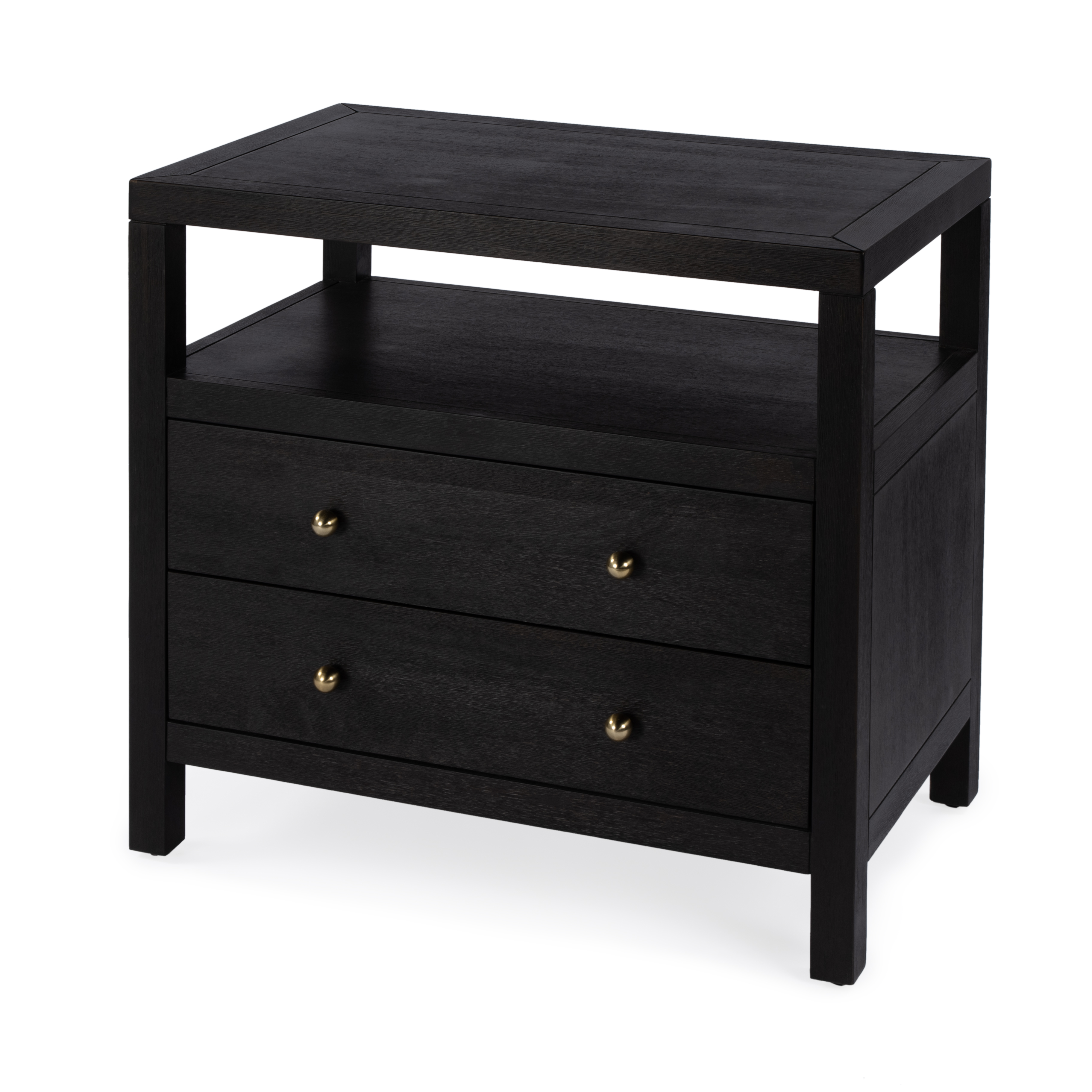 Butler Specialty Celine Coffee 2 Drawer Wide Nightstand
