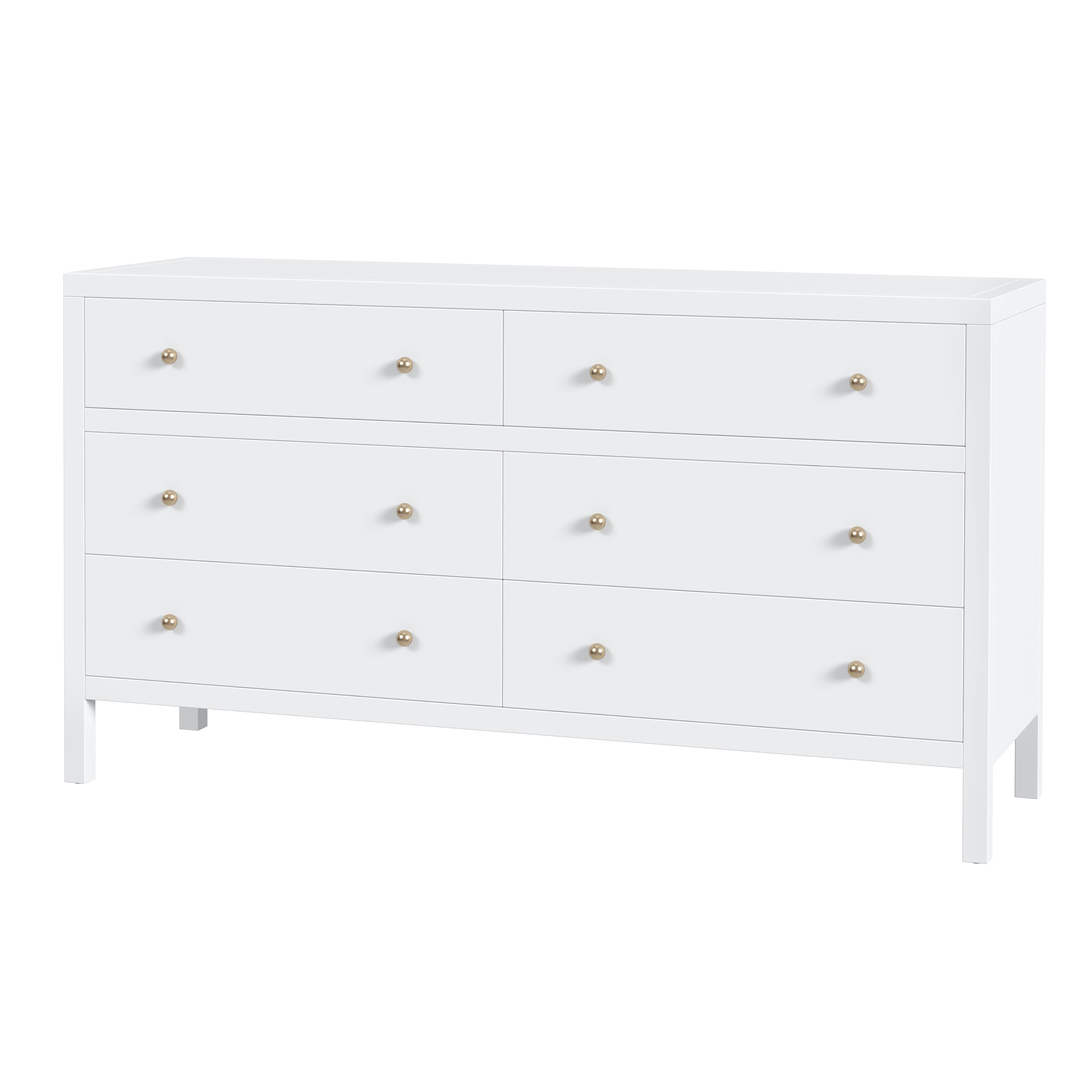Butler Specialty Nora White 6 Drawers Dresser