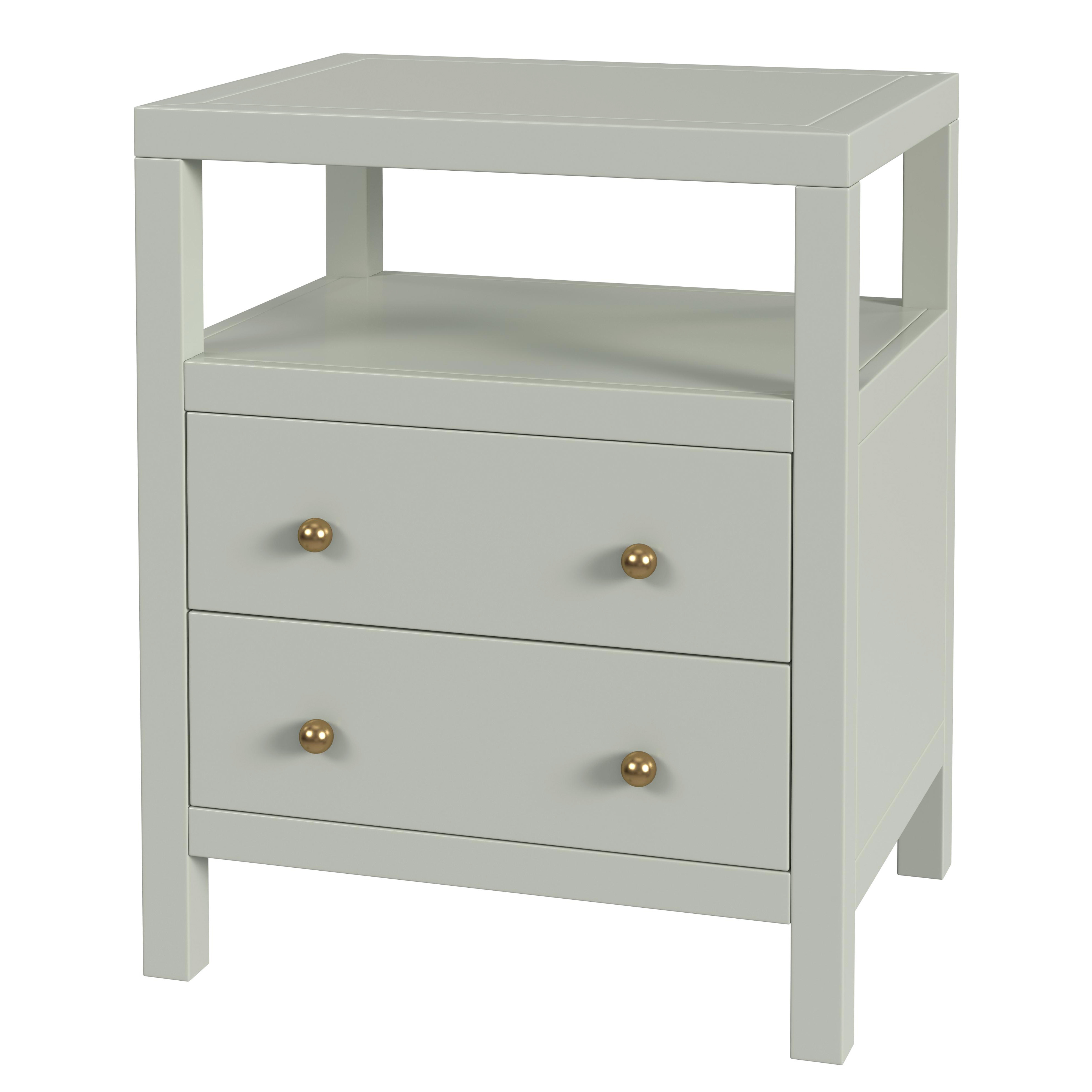 Butler Specialty Nora Green 2 Drawers Nightstand with Open Shelf