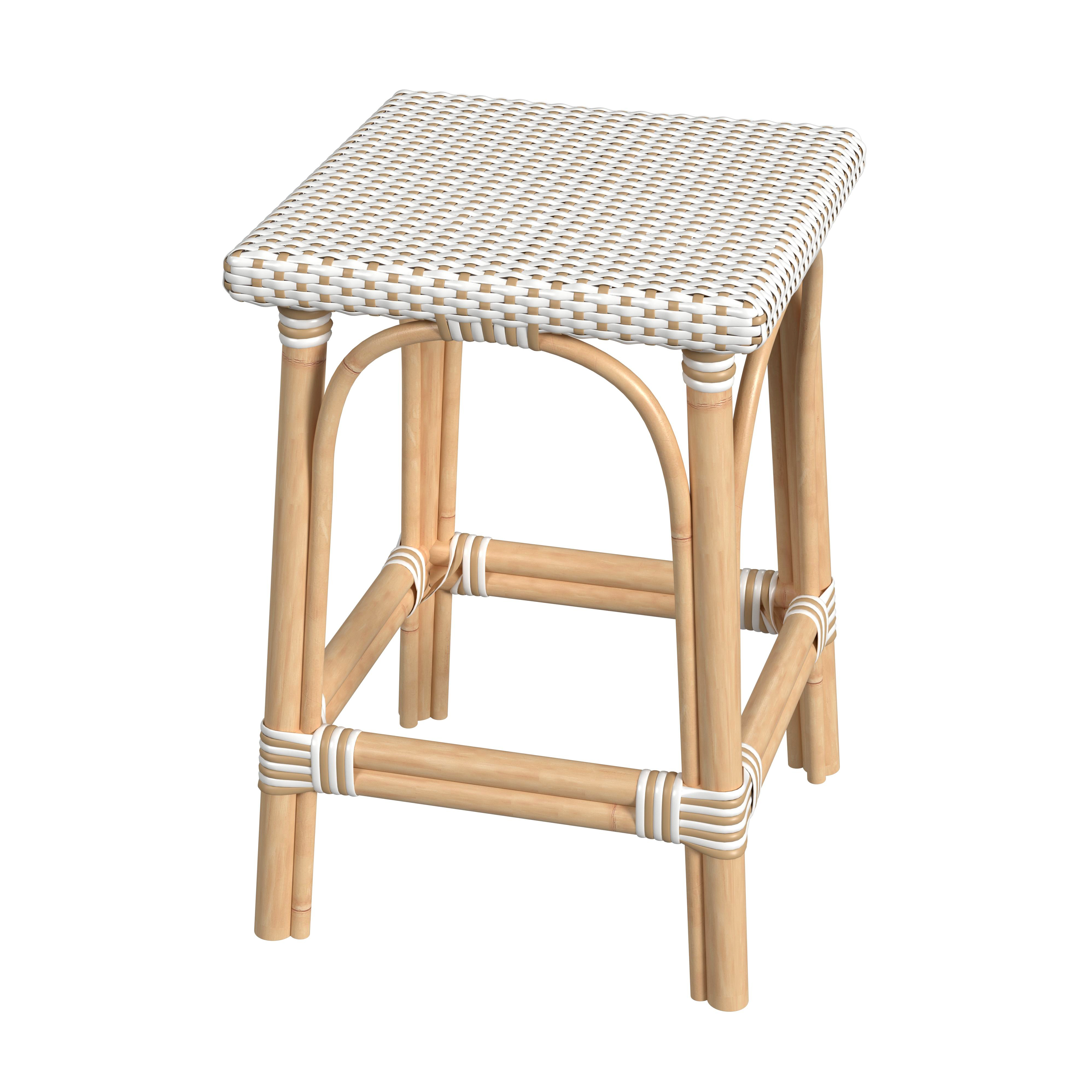 Butler Specialty Riviera Tan Rattan Square Counter Stool