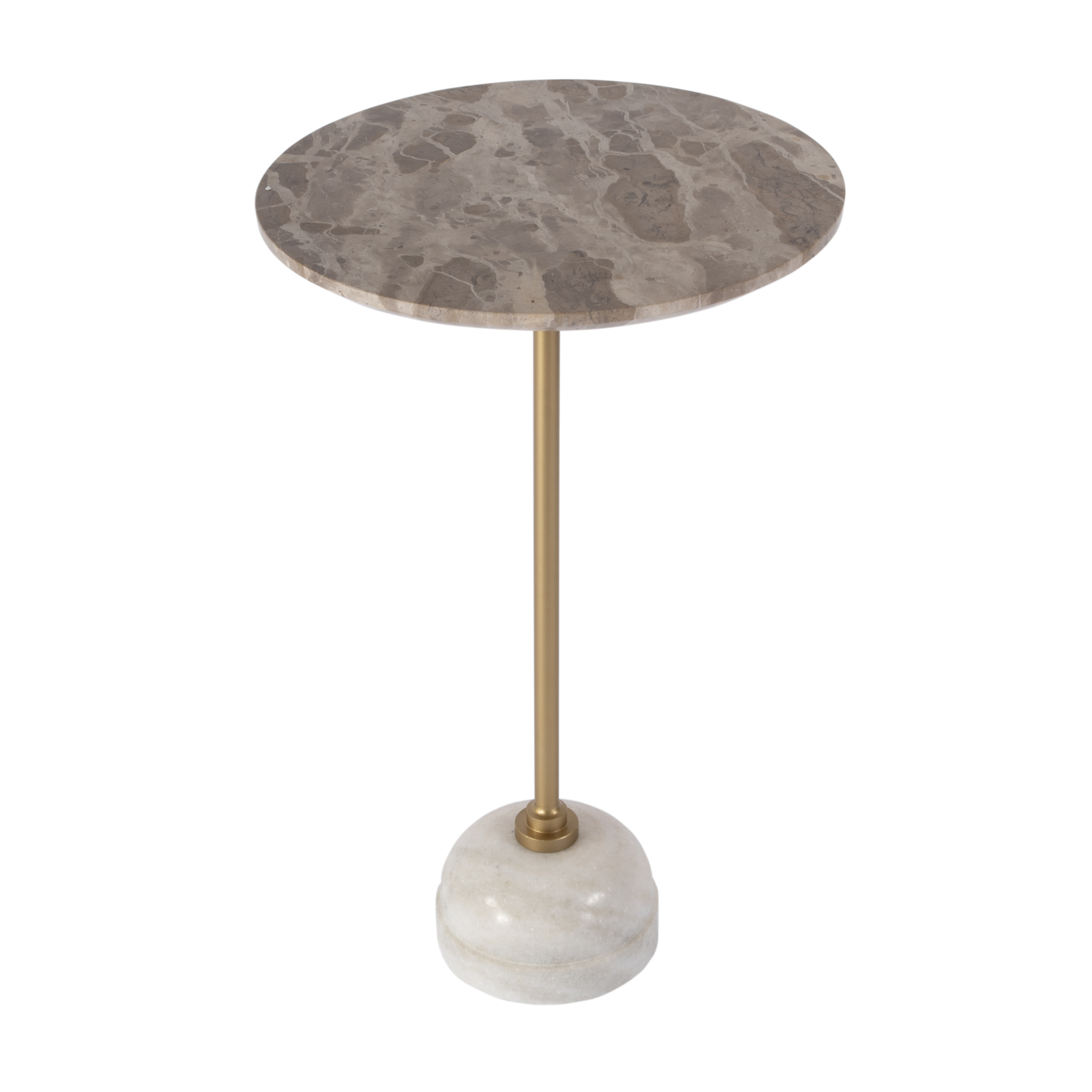 Butler Specialty Zion Beige Gold White Round Side Table